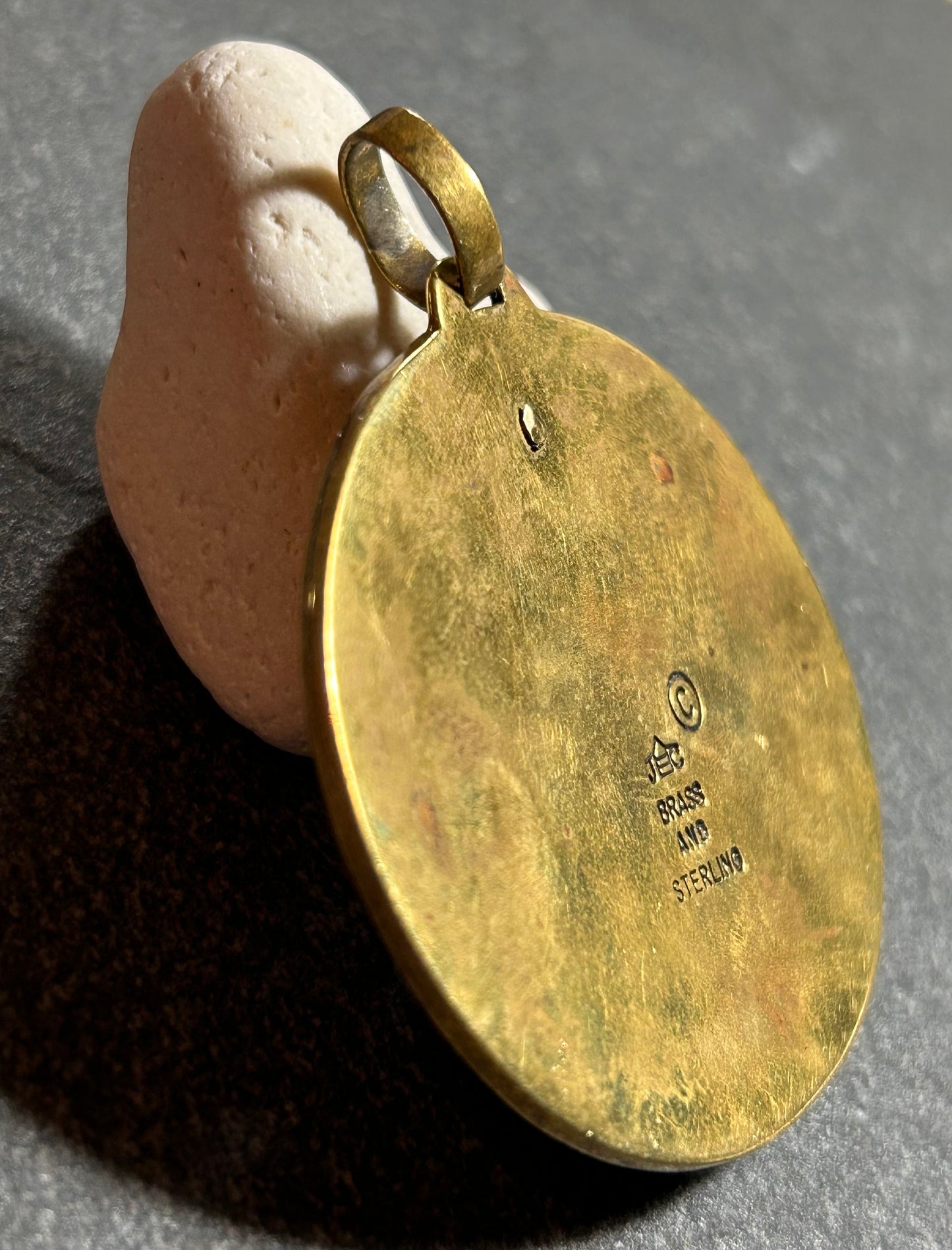 This exceptional vintage pendant by renowned American designer Jeep Collins