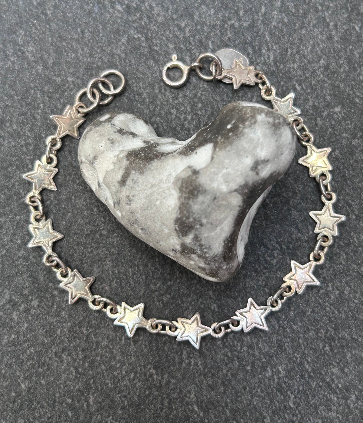 Vintage Sterling Silver Twelve Star Bracelet ✨