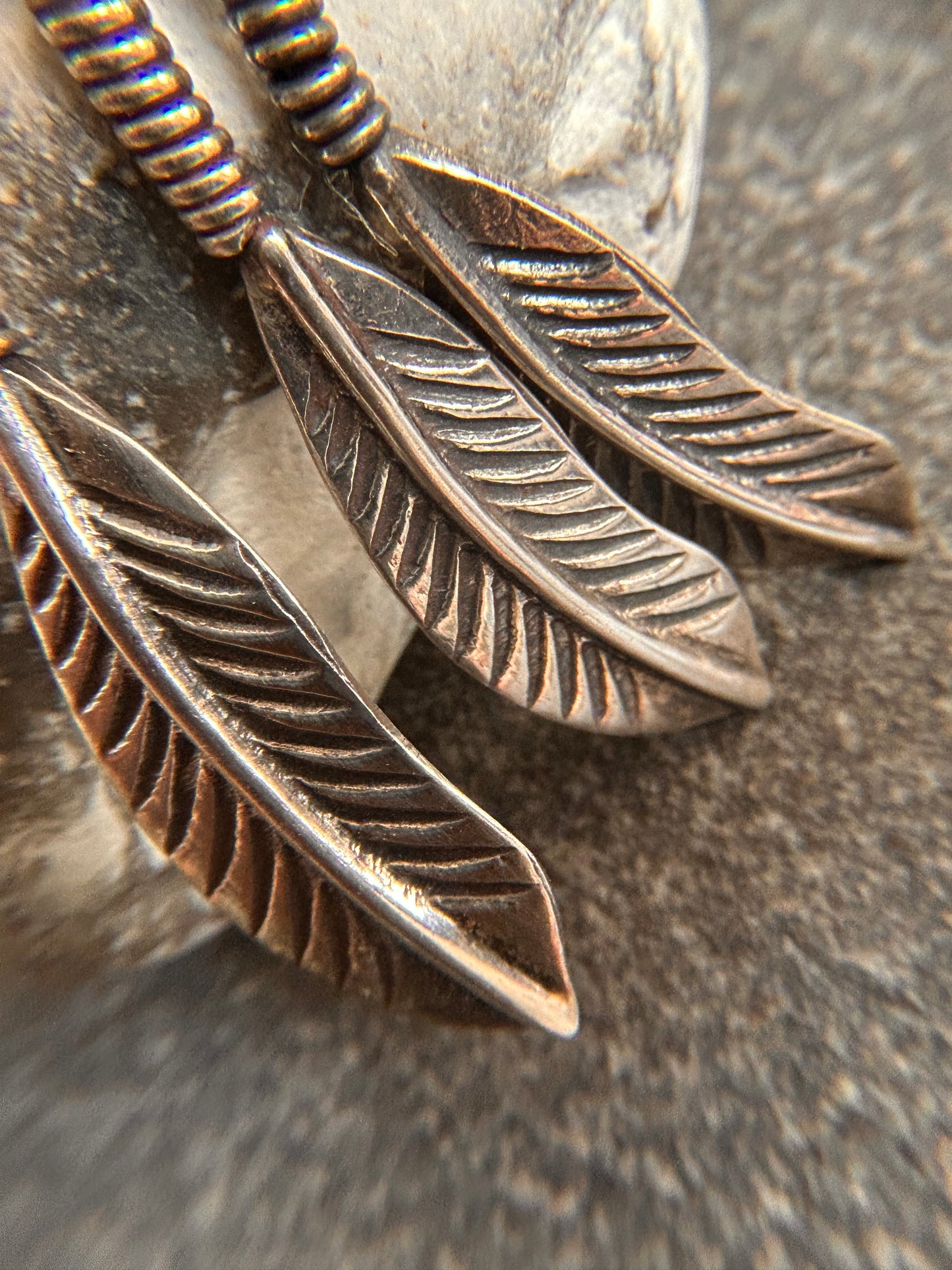 Fantastic Pair of Vintage Native American Earrings