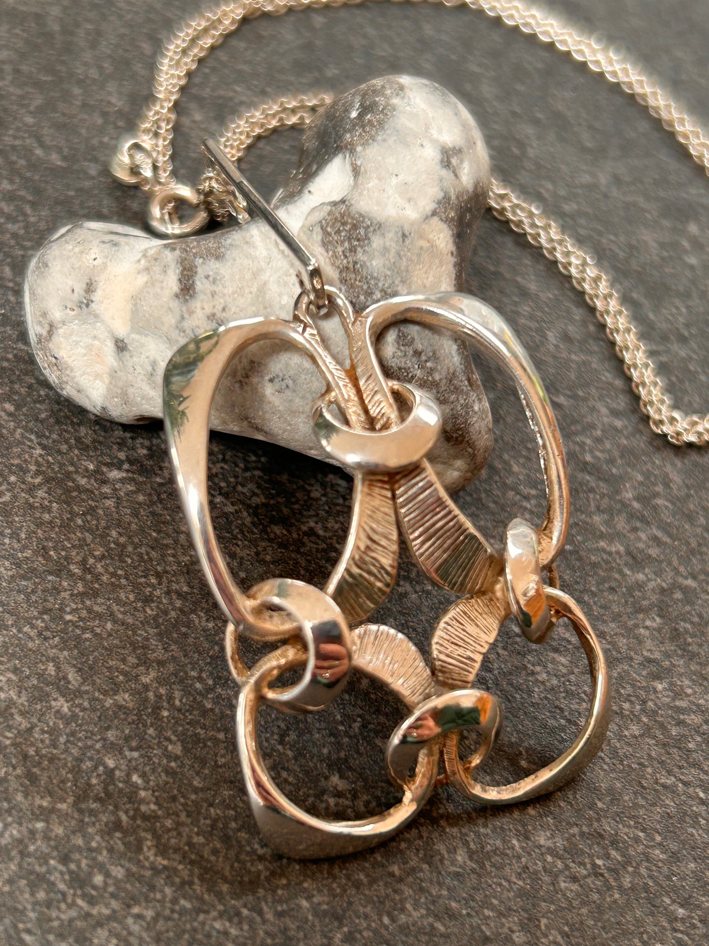 Vintage German Sterling Silver Pendant Necklace (1974, 925)