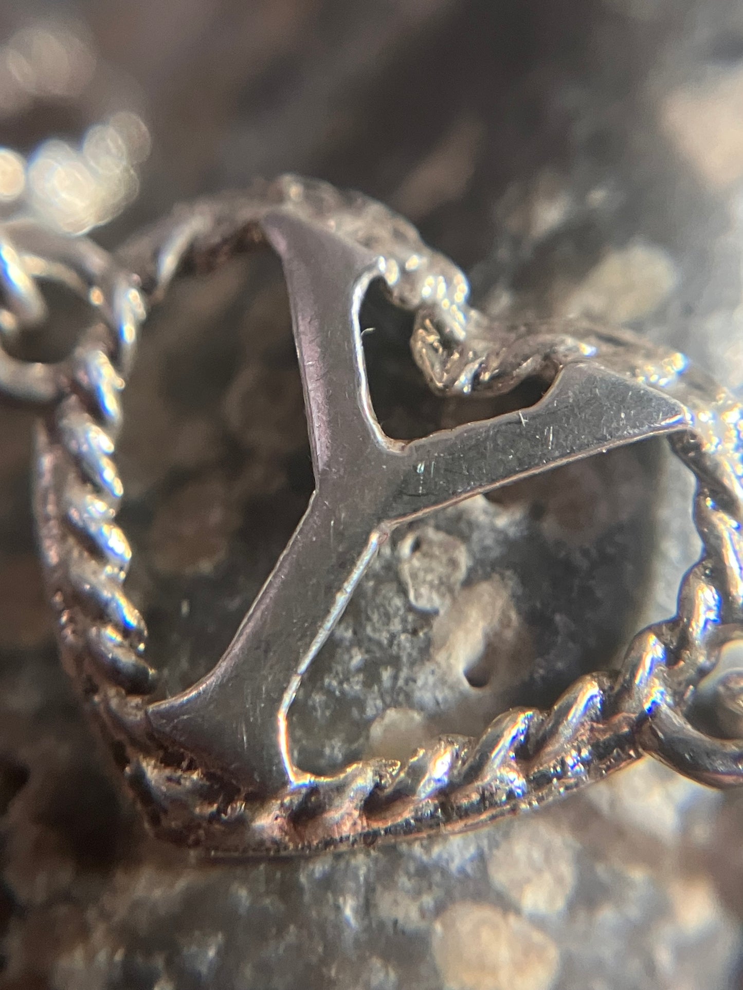 Vintage sterling silver ‘I love you’ bracelet. 1975
