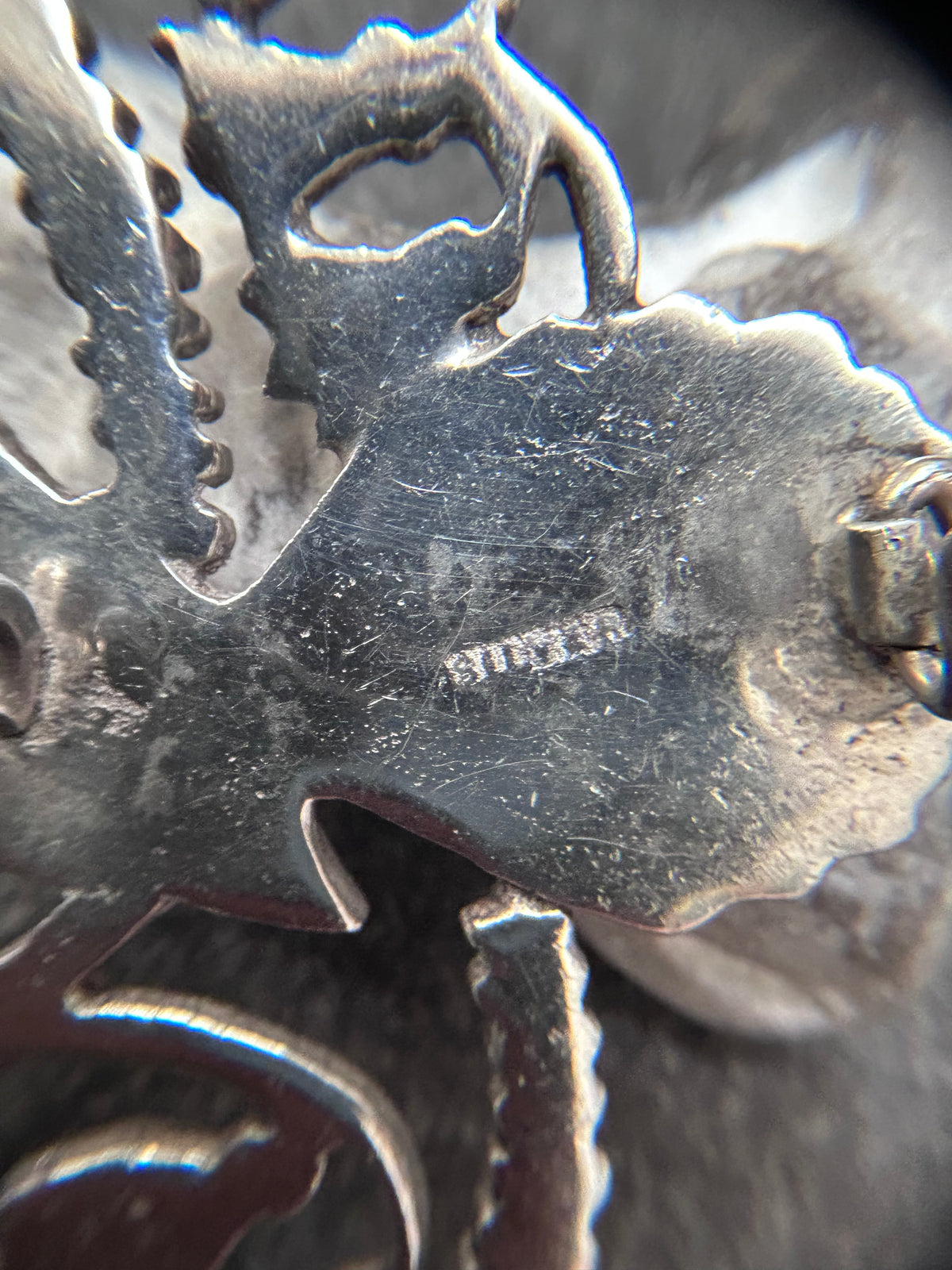 Beautiful Artisan Silver & Abalone Bird Brooch