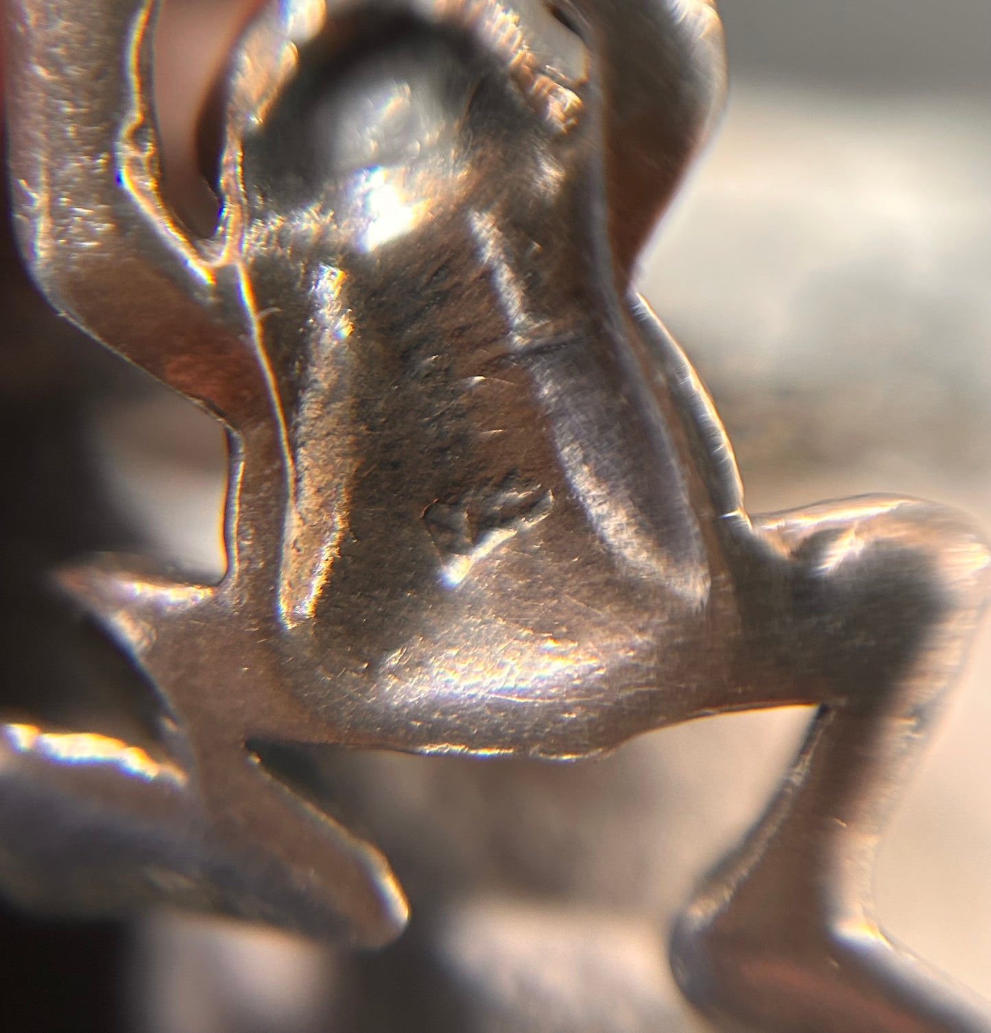 Vintage sterling silver frog earrings with absolutely fantastic detail and beautiful 3D quality