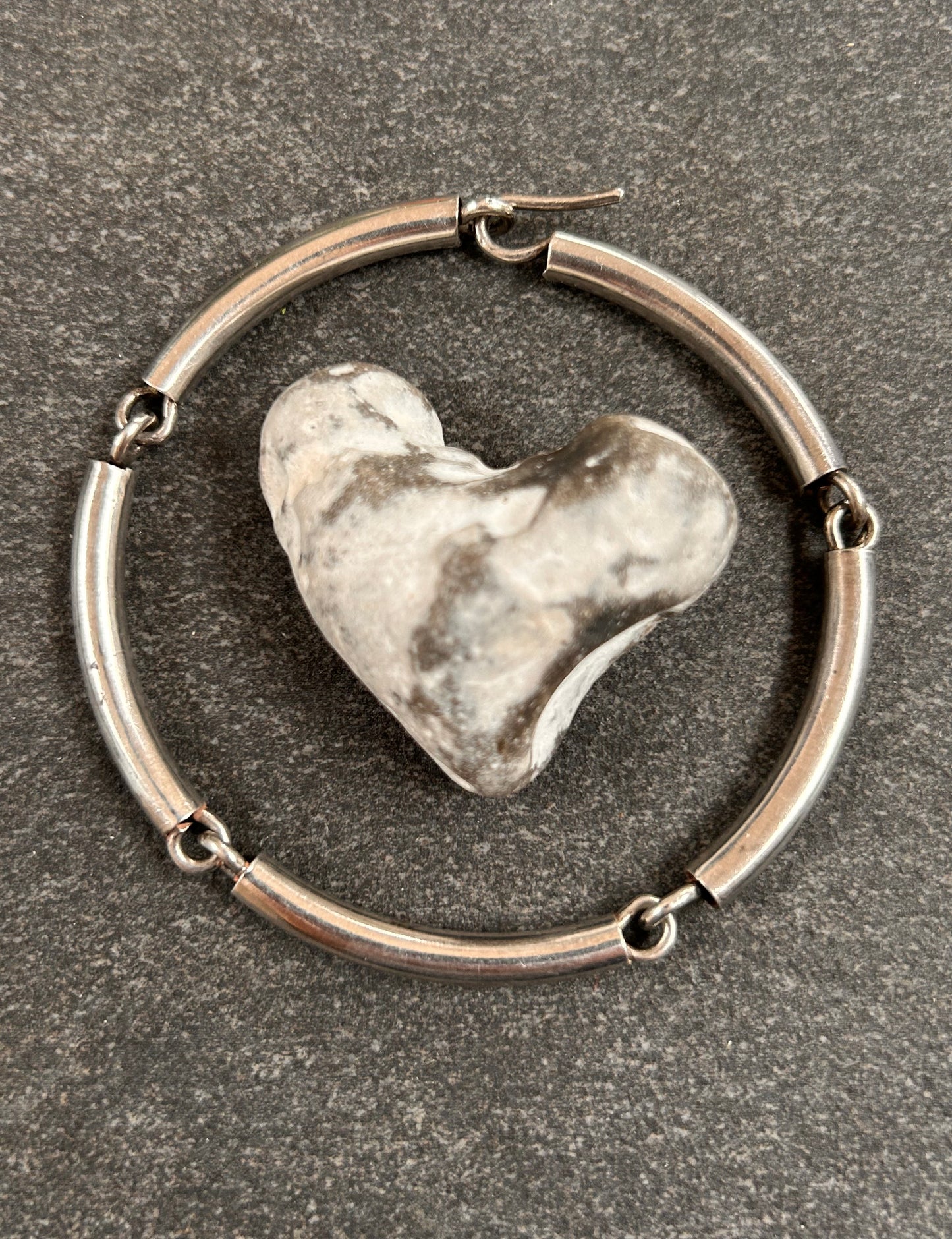 Vintage Sterling Silver Tubular Link Bracelet
