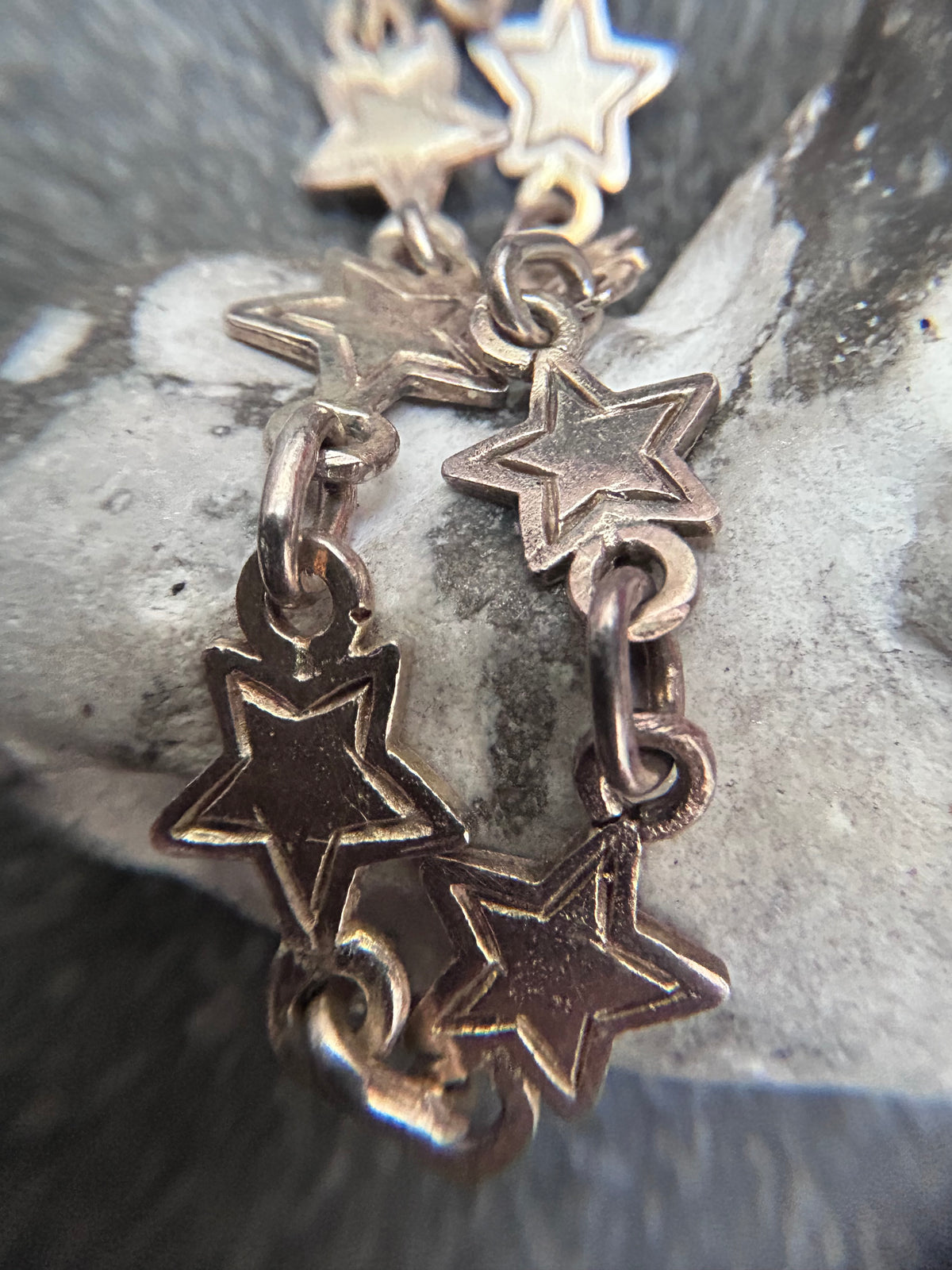Vintage Sterling Silver Twelve Star Bracelet ✨