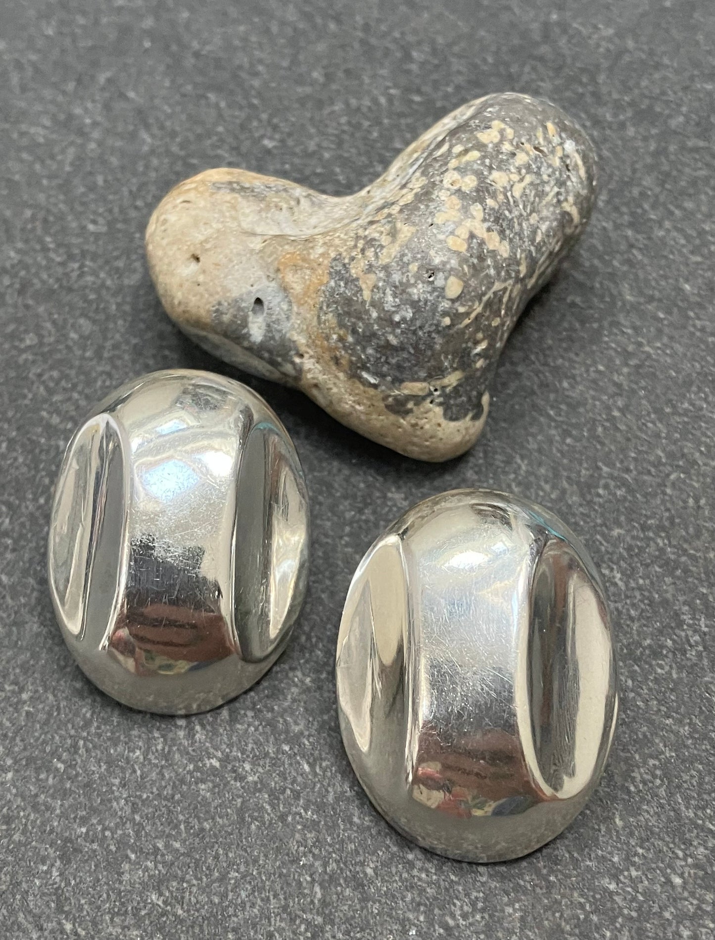 Vintage large sterling silver earrings.