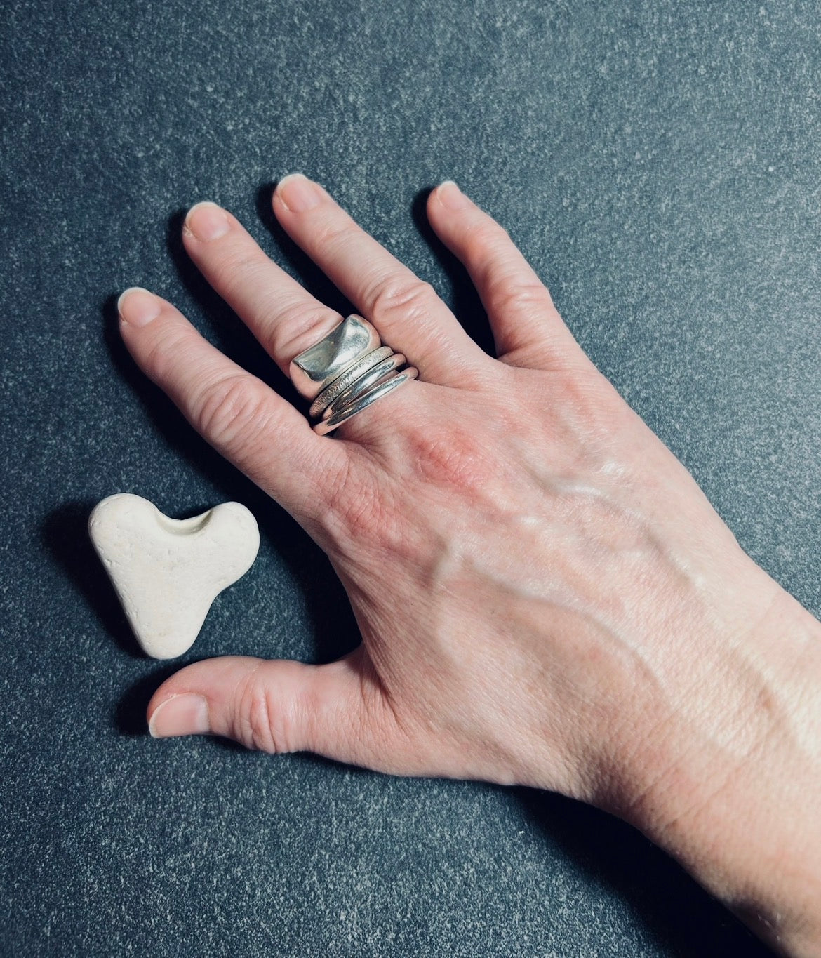 A beautifully crafted vintage Italian sterling silver ring