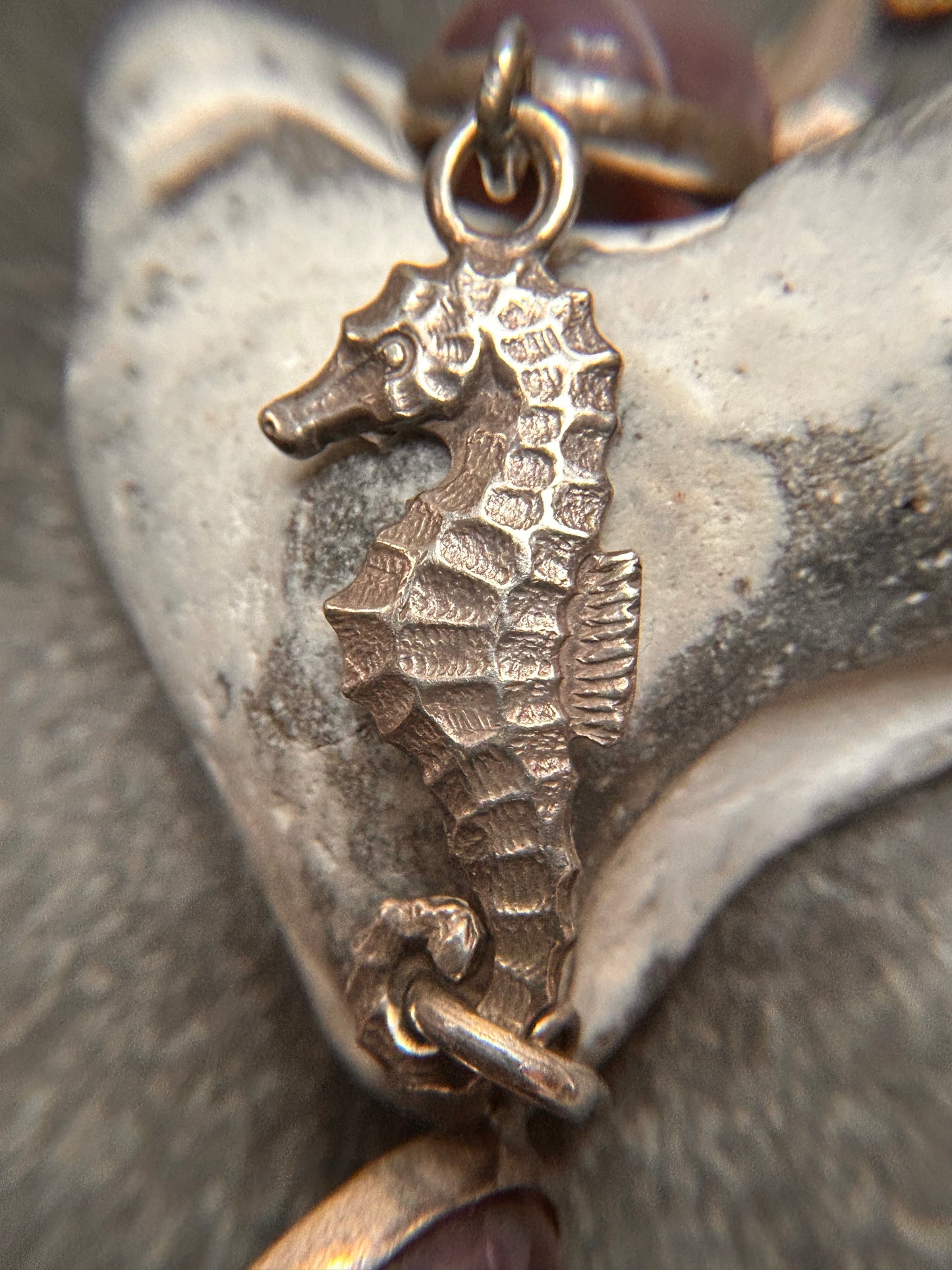 A truly enchanting vintage sterling silver bracelet, featuring four exquisitely detailed seahorses