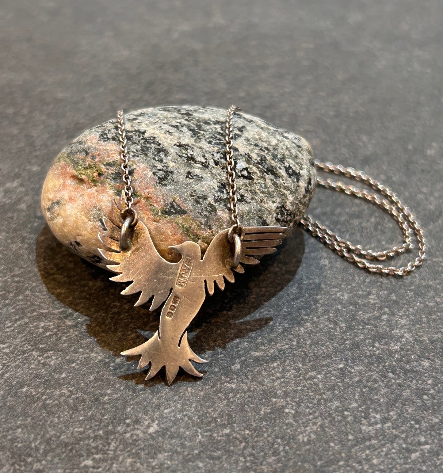 Vintage 1974 Sterling Silver Bird Pendant.