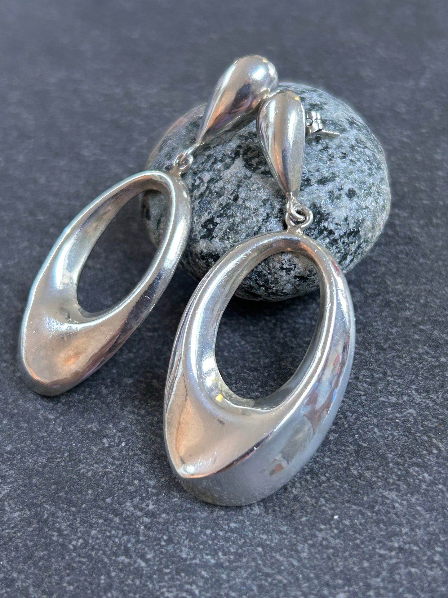 Fantastic Sterling Silver Vintage Statement Earrings