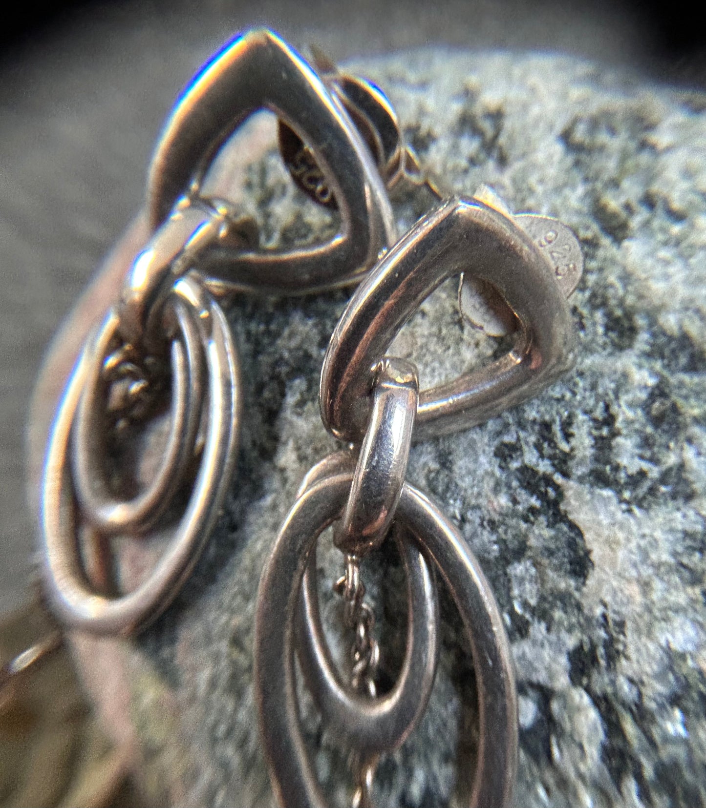Vintage Sterling Silver Earrings with Autumn Charm