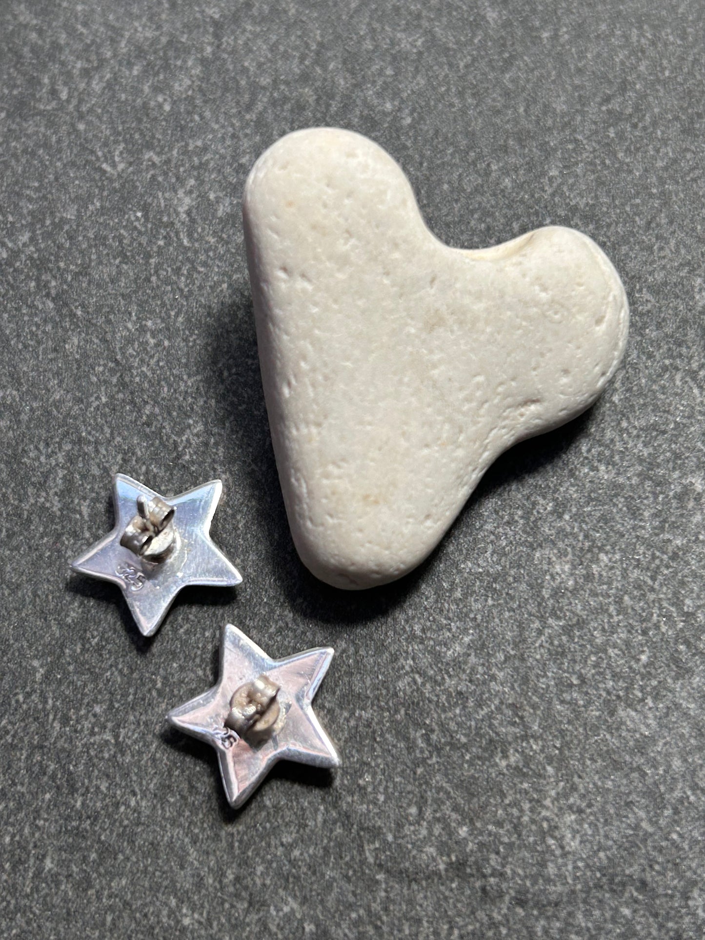Vintage sterling silver star stud earrings