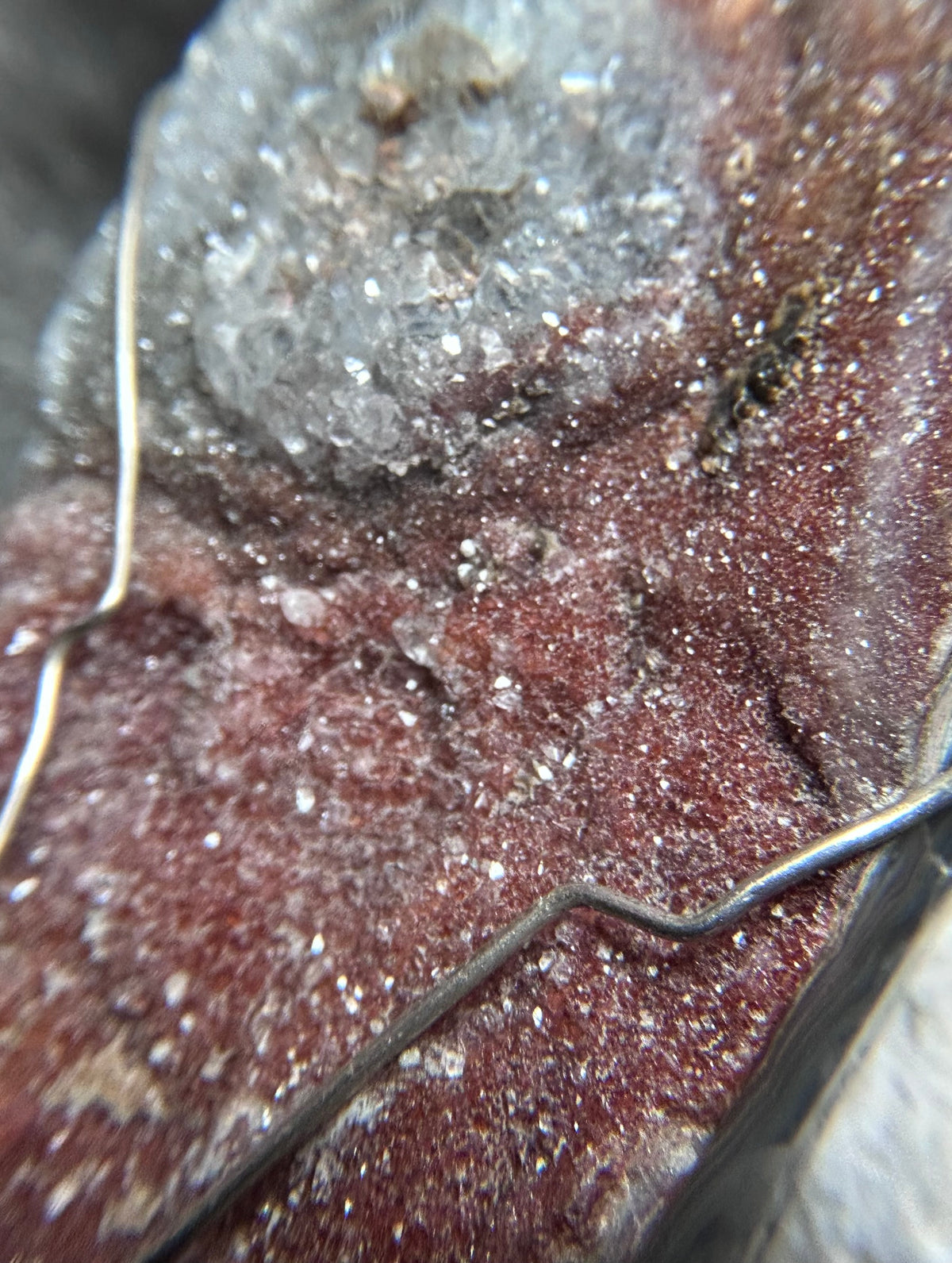 One-of-a-Kind Sculptural Sterling Silver & Ferruginous Quartz Necklace.