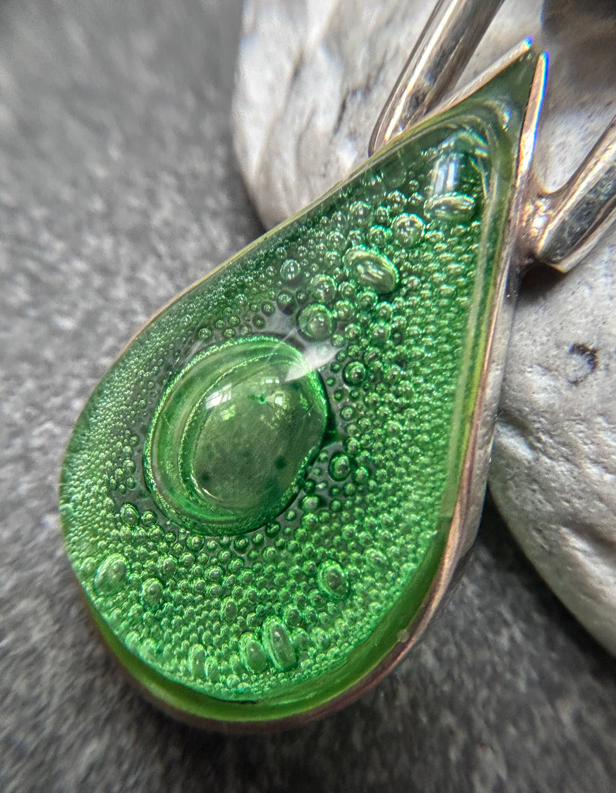 Artisan Hand-Blown Glass & Sterling Silver Earrings