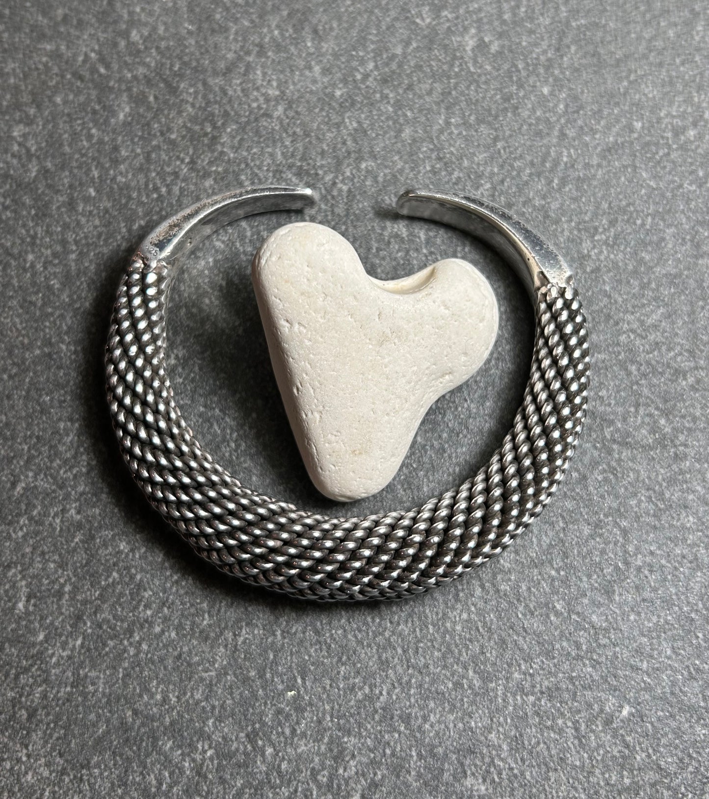 Exceptional twisted vintage sterling silver bracelet