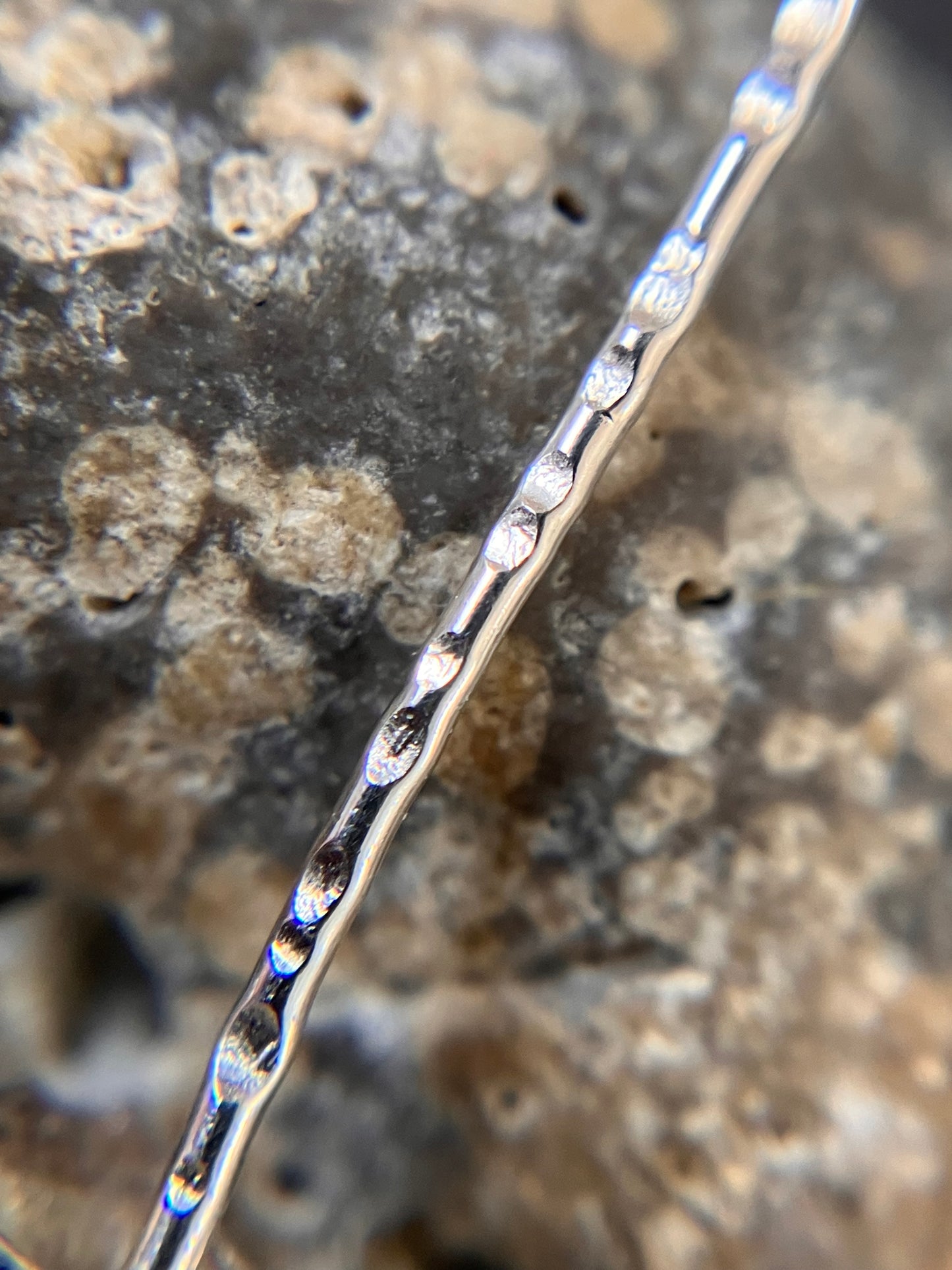 Vintage artisan sterling silver earrings.