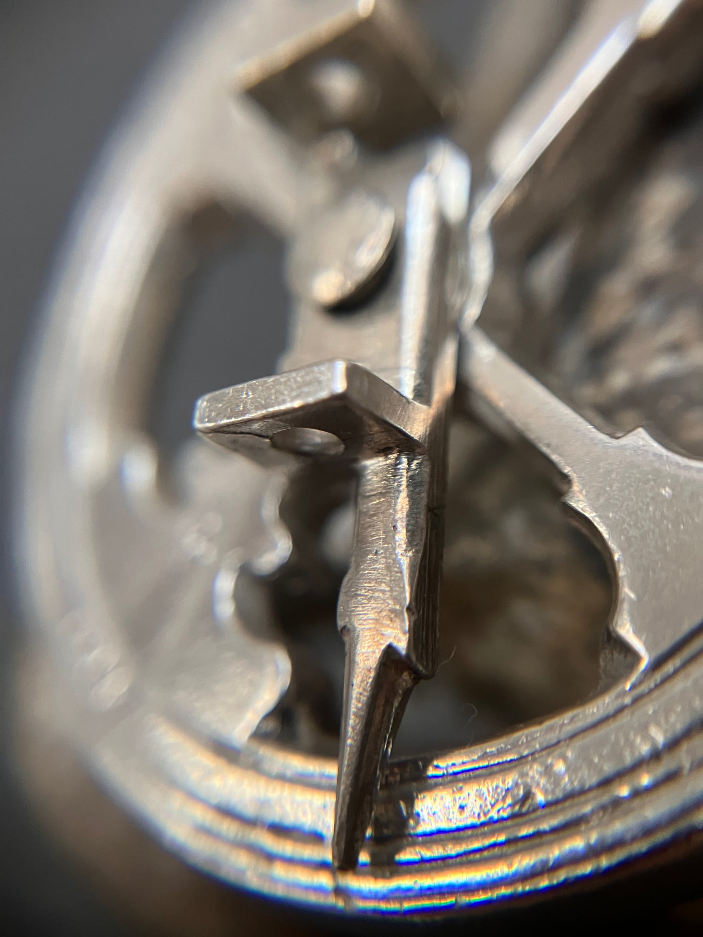 Vintage sterling silver astrolabe pendant.