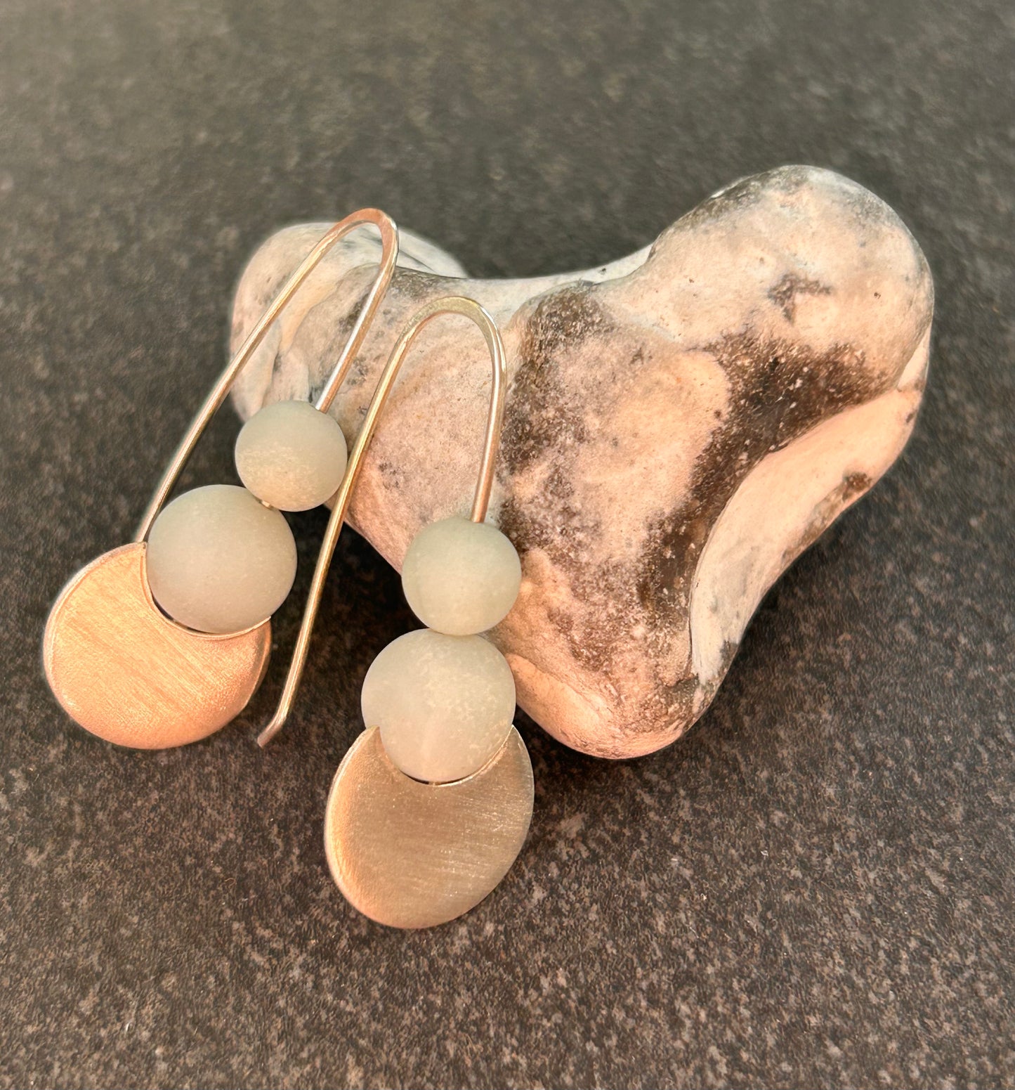 Elegant vintage artisan earrings crafted in sterling silver, inspired by the beauty of the moon phases.