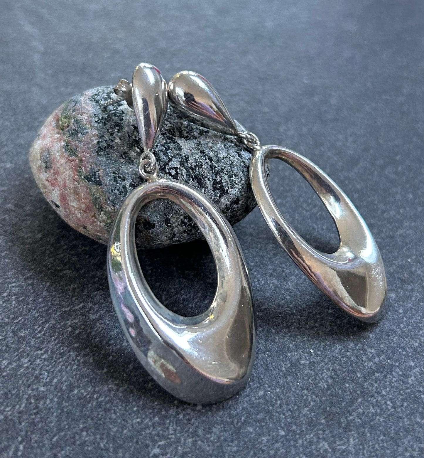 Fantastic Sterling Silver Vintage Statement Earrings