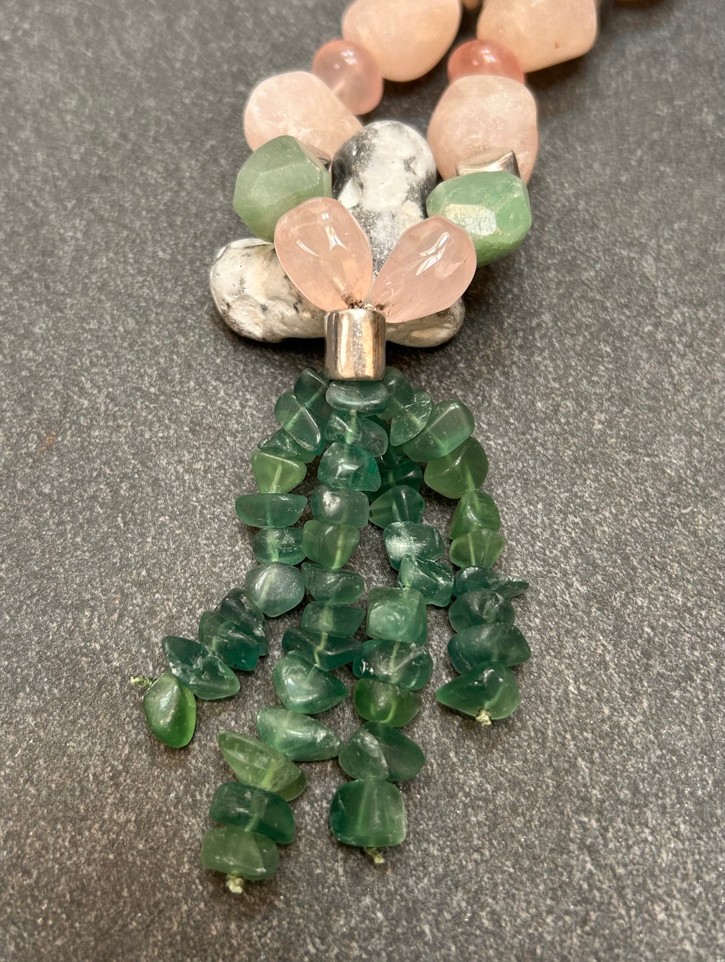 Spectacular vintage Spanish necklace is a celebration of natural beauty and craftsmanship.