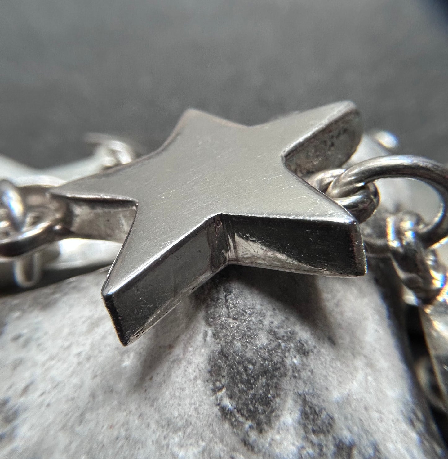Vintage sterling silver moon & star Mexican bracelet