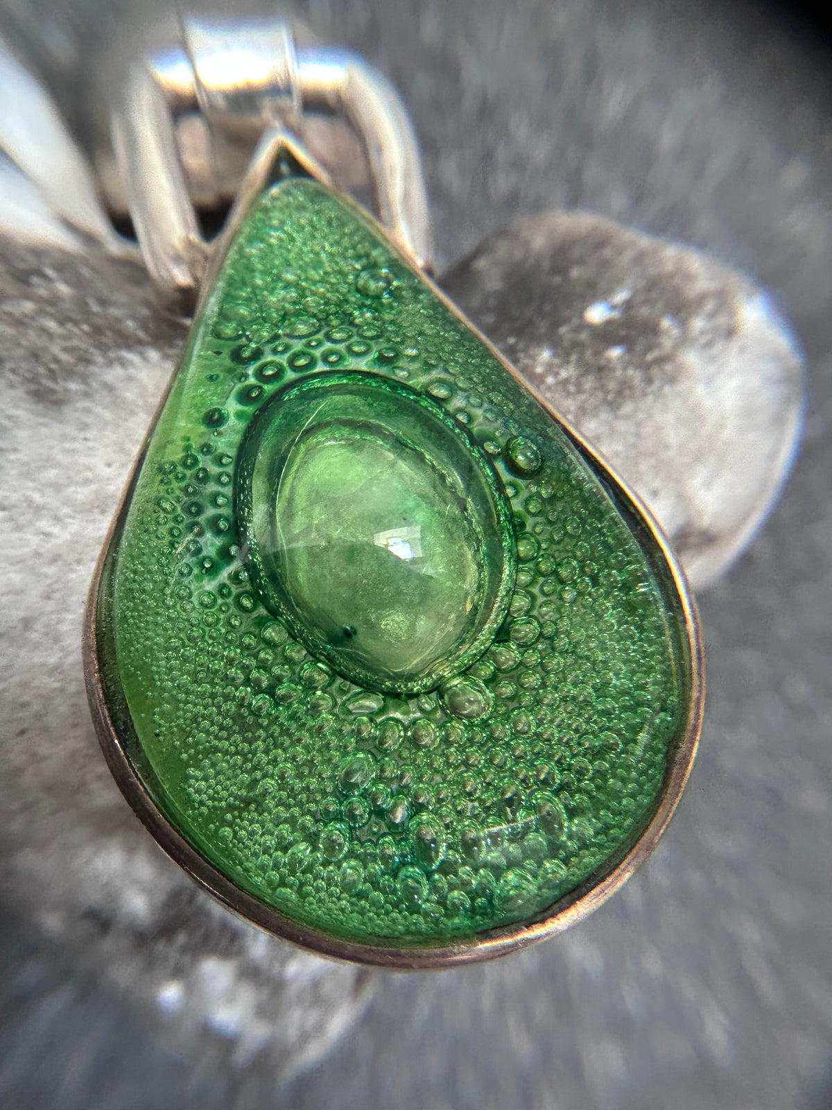 Artisan Hand-Blown Glass & Sterling Silver Earrings