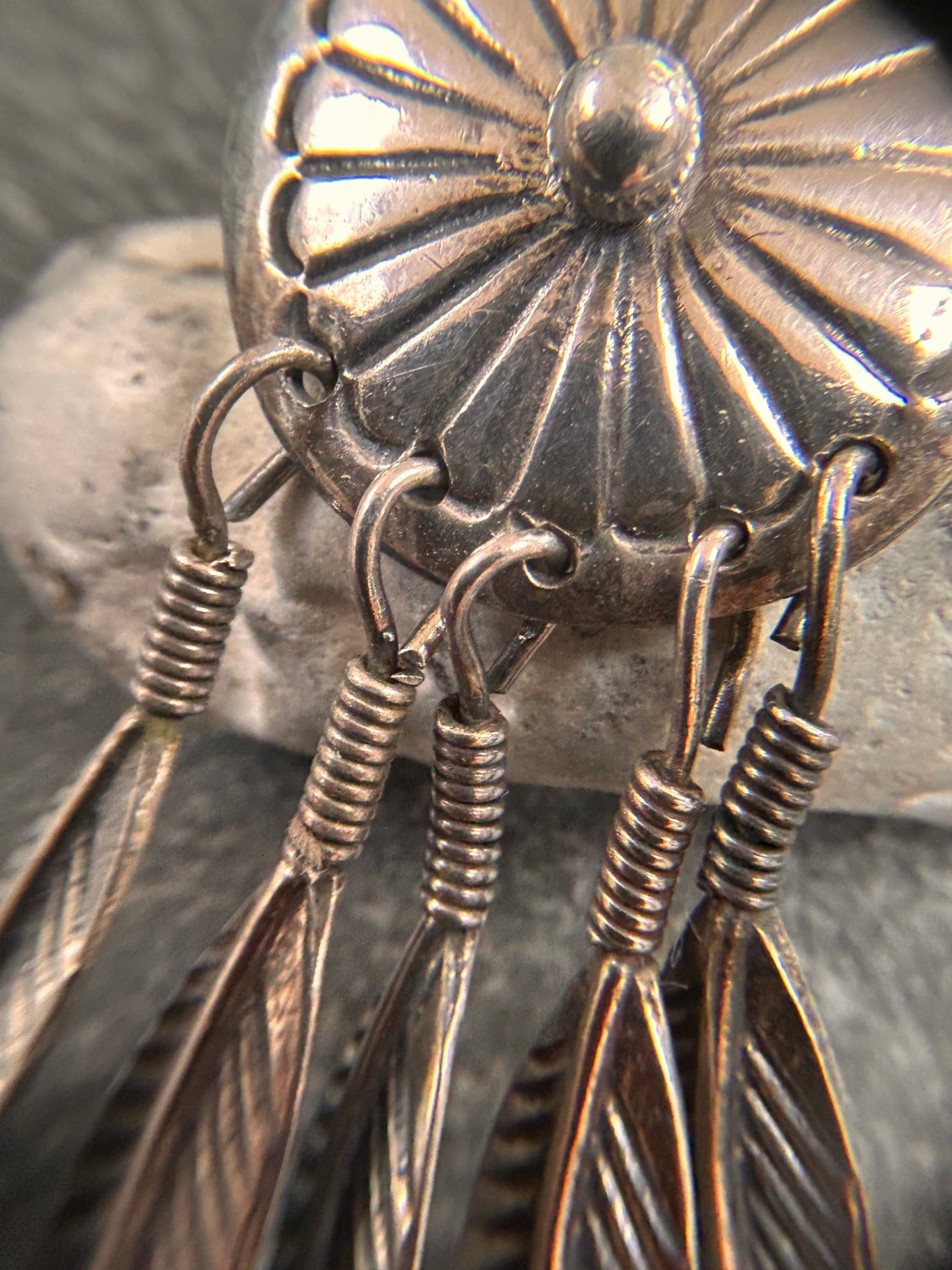 Fantastic Pair of Vintage Native American Earrings