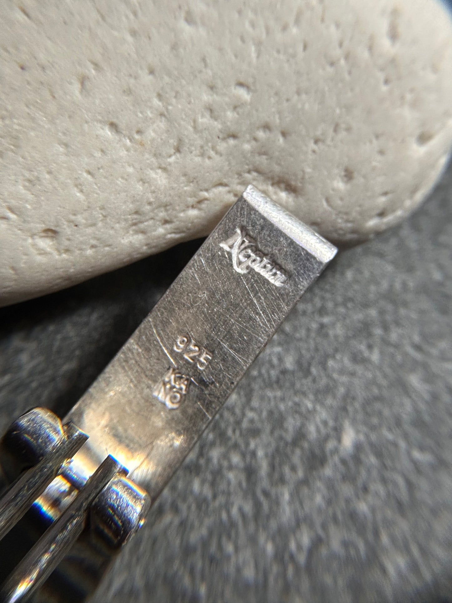 Exquisite pair of vintage Danish sterling silver clip earrings