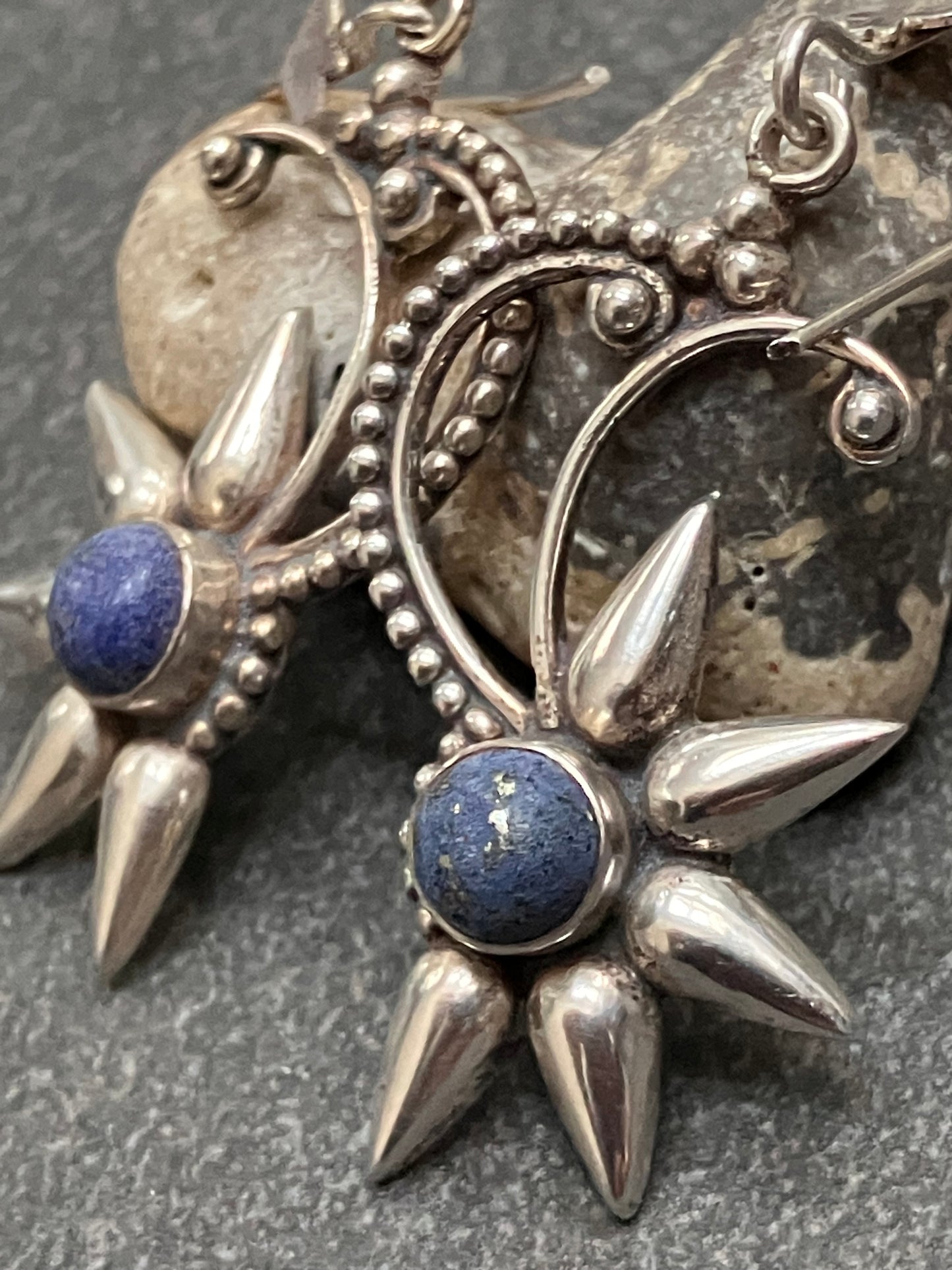 Vintage Sterling silver and lapis earrings.