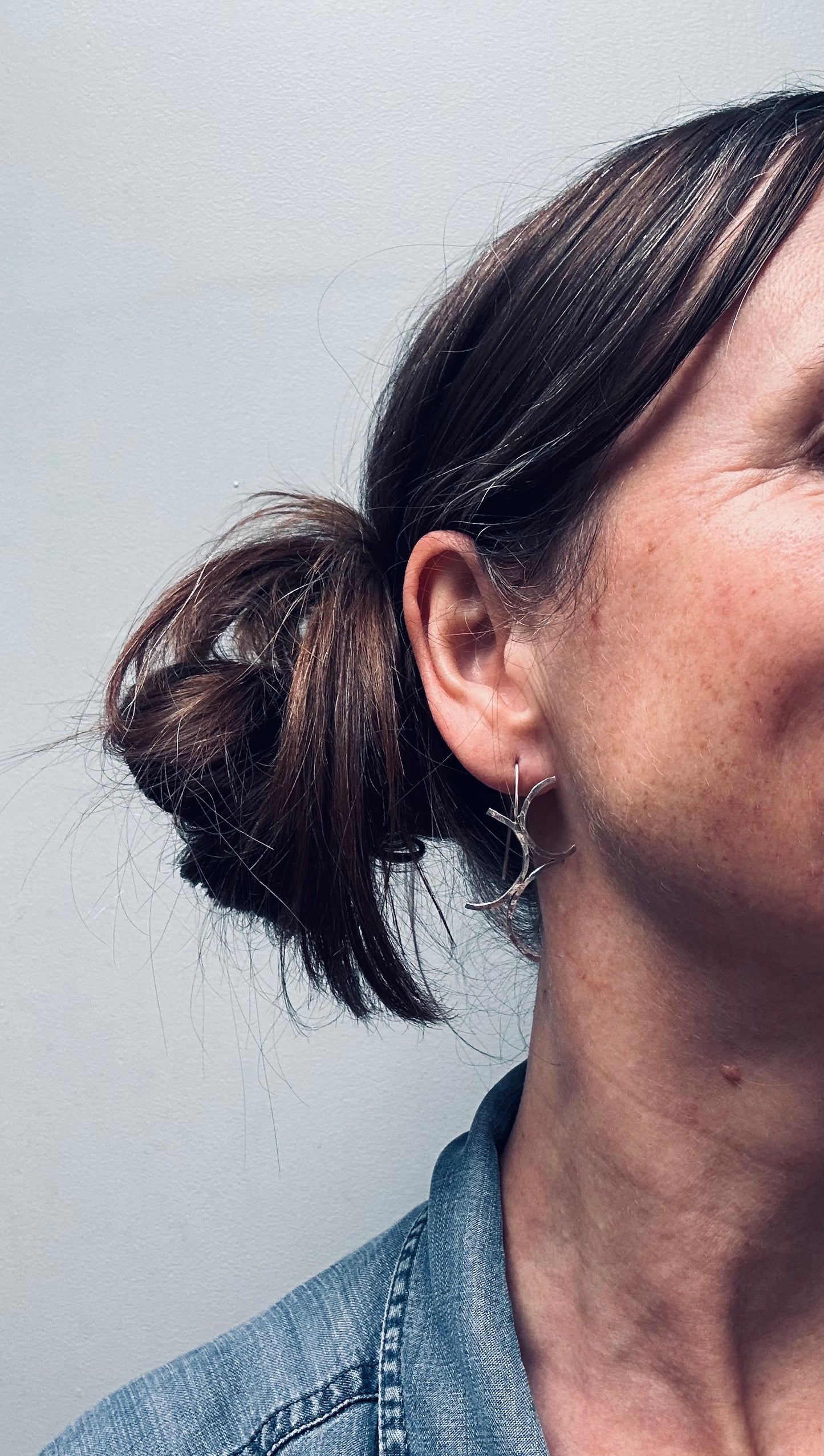 A truly timeless pair of artisan vintage sterling silver earrings