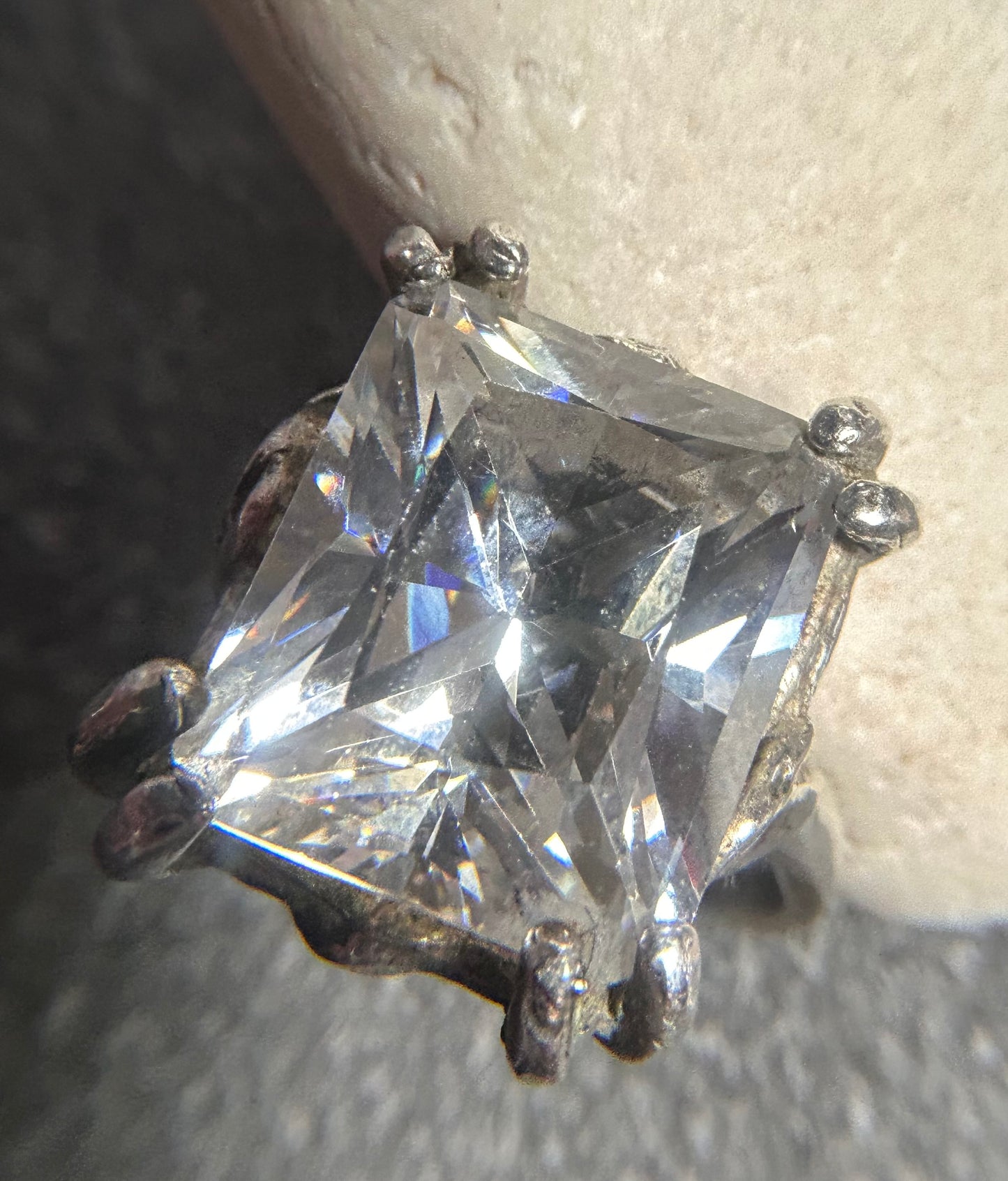 vintage Polish ring is crafted in sterling silver and set with a beautifully cut rectangular quartz crystal