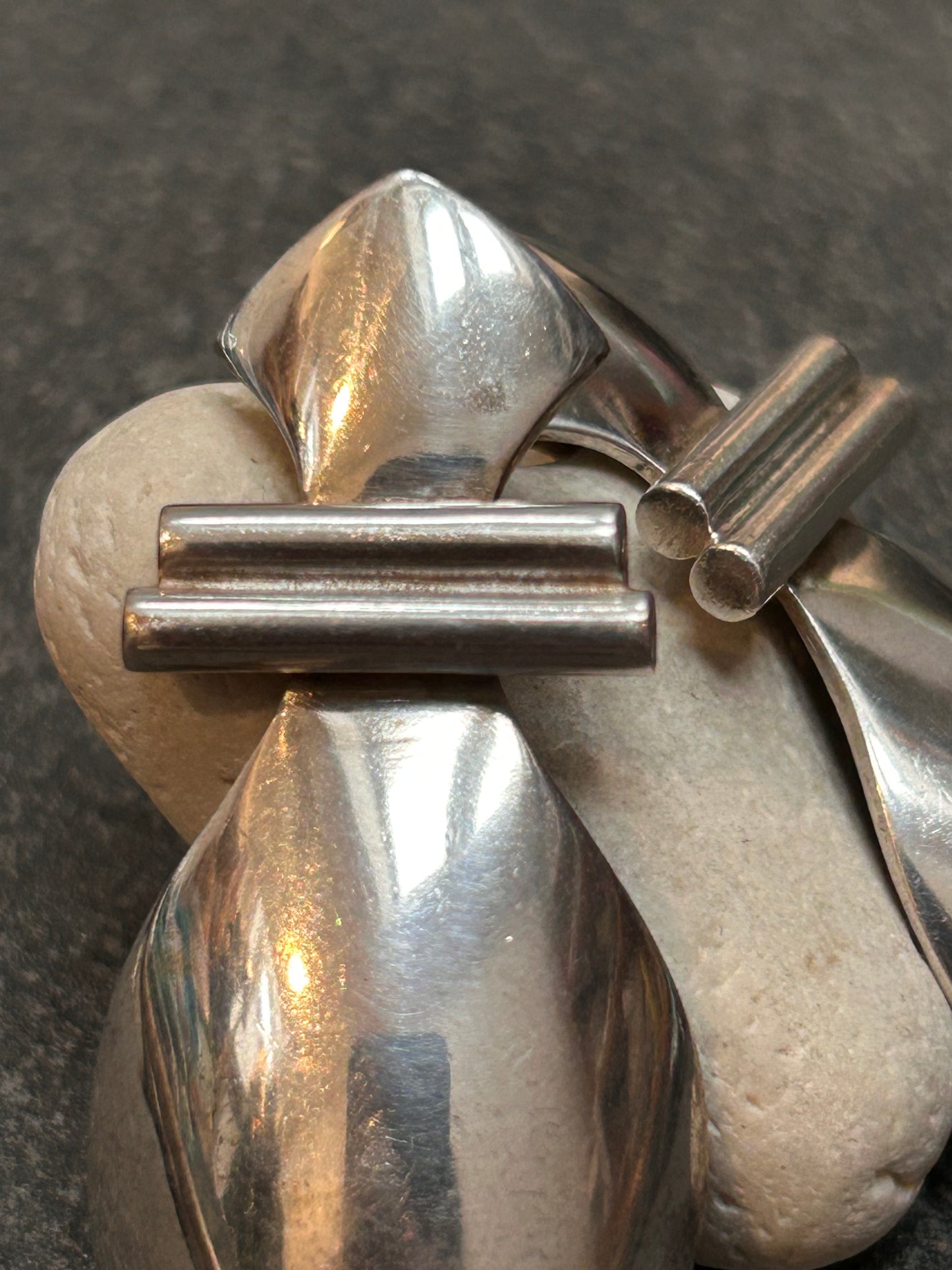 Artisan Vintage Sterling Silver Statement Earrings.