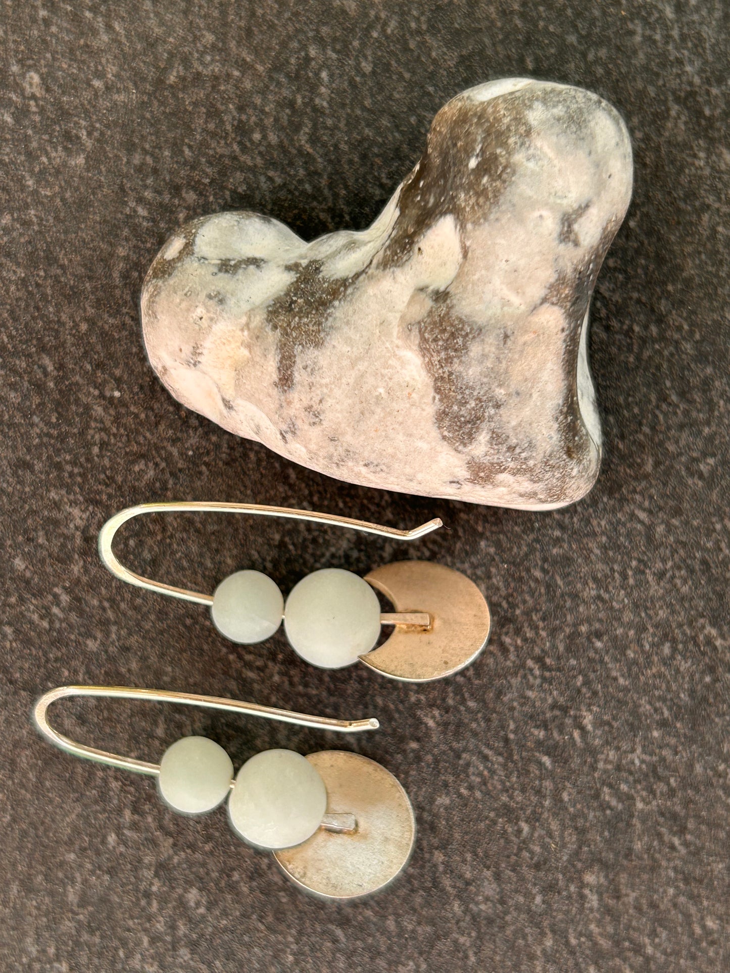 Elegant vintage artisan earrings crafted in sterling silver, inspired by the beauty of the moon phases.