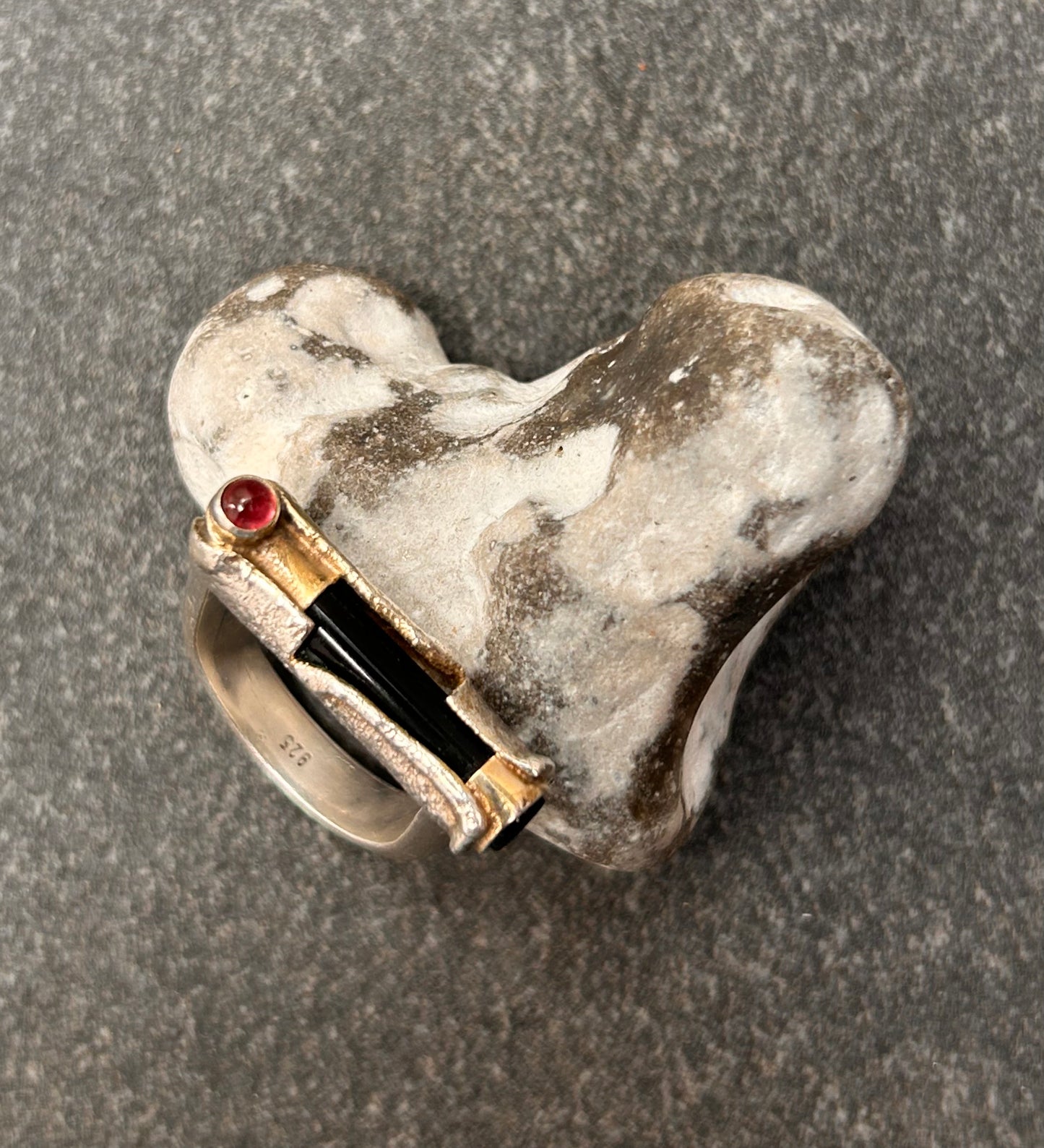 An absolutely exceptional vintage artisan sterling silver ring