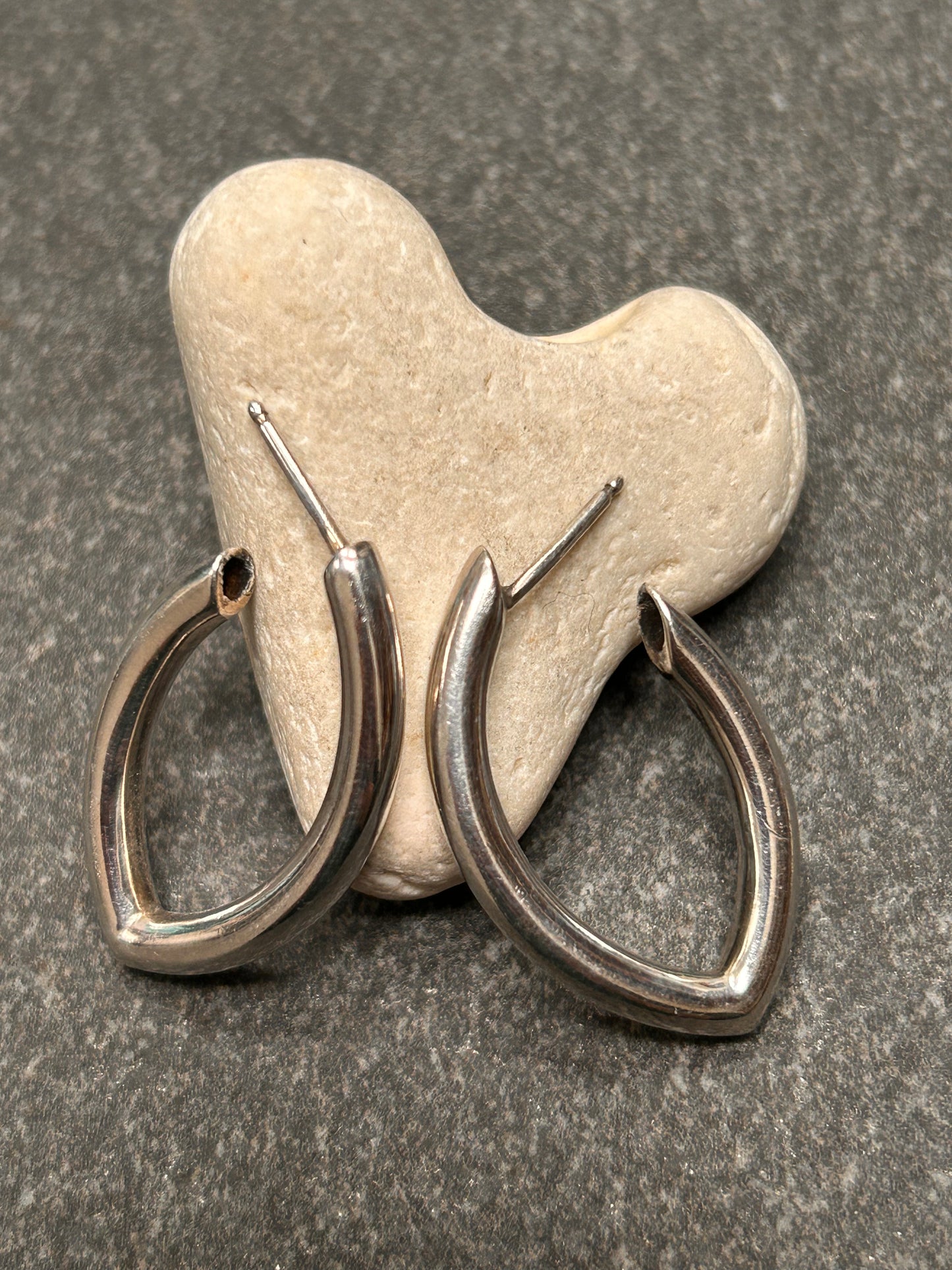 Vintage Sterling hoops with the perfect balance of elegance and everyday wearability.