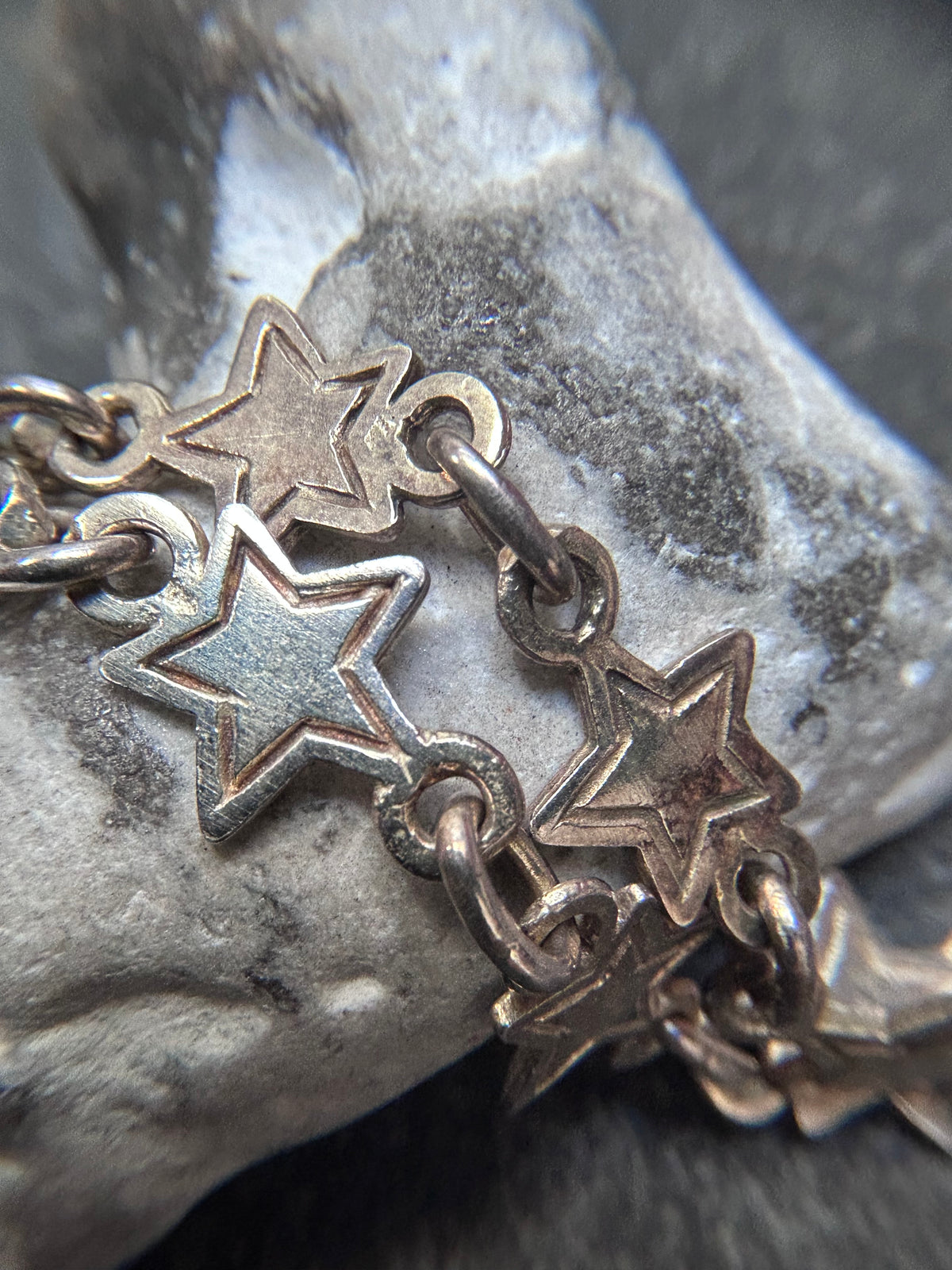 Vintage Sterling Silver Twelve Star Bracelet ✨