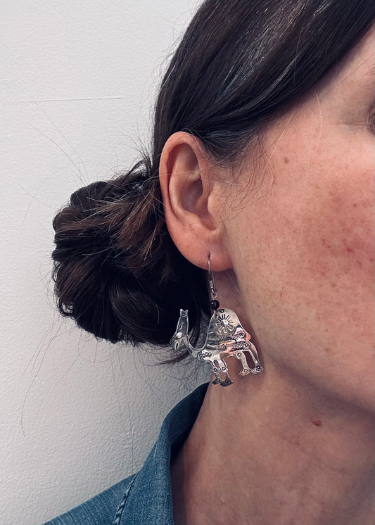 Couldn’t resist this quirky pair of vintage sterling camel earrings!