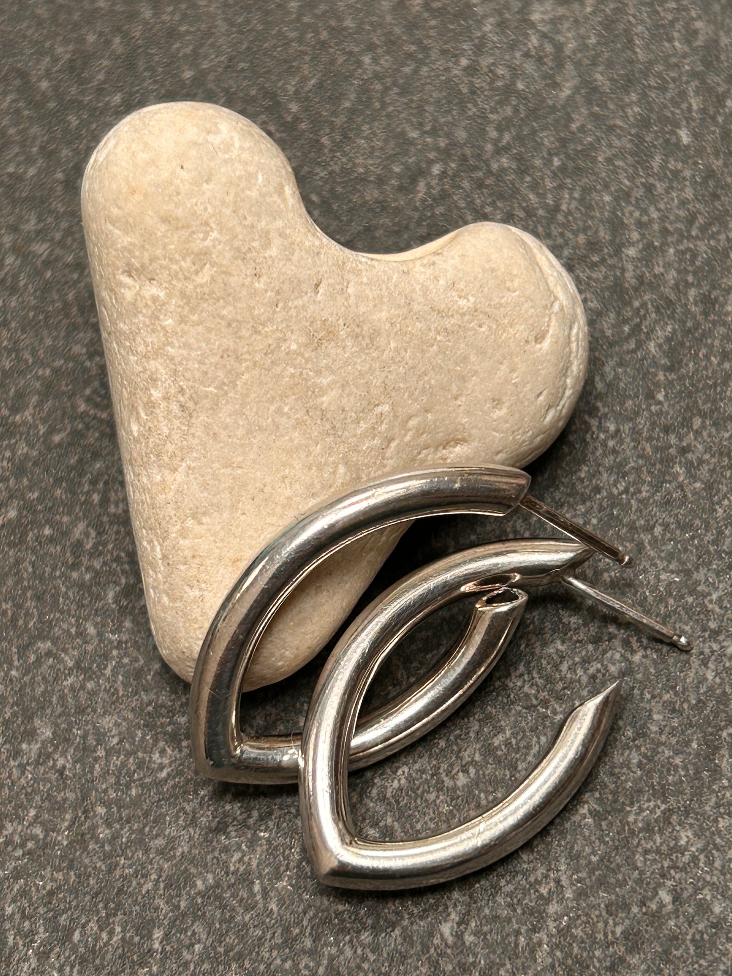 Vintage Sterling hoops with the perfect balance of elegance and everyday wearability.