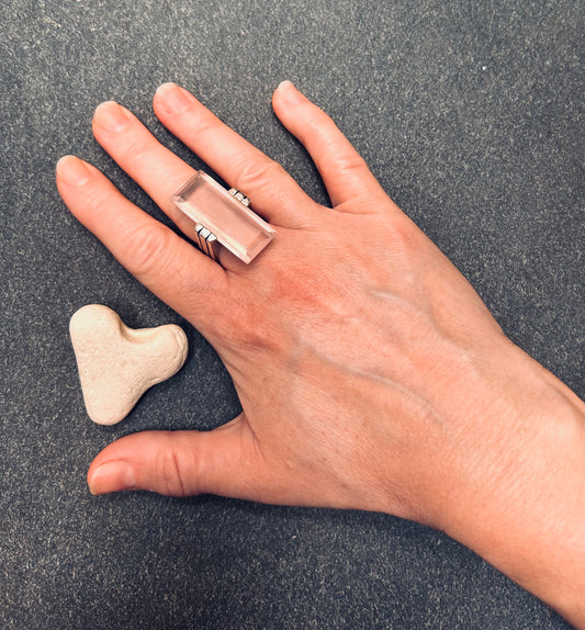 An absolutely stunning vintage sterling silver ring by renowned Danish designer Gunnar Thorvald Ekberg