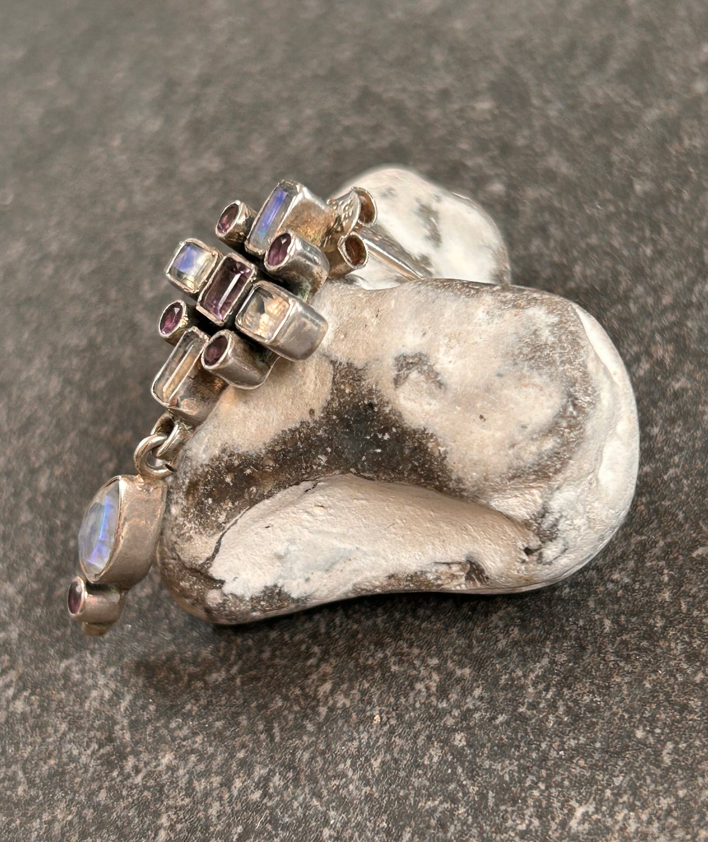 These vintage sterling silver earrings are a truly elegant statement