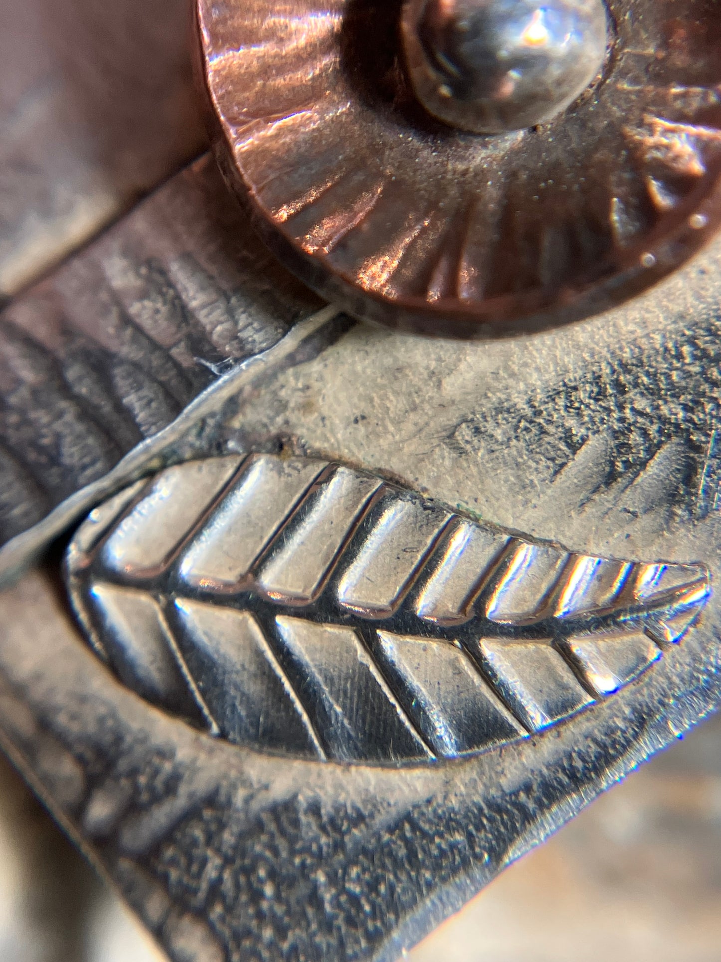 Vintage sterling silver artisan pendant.