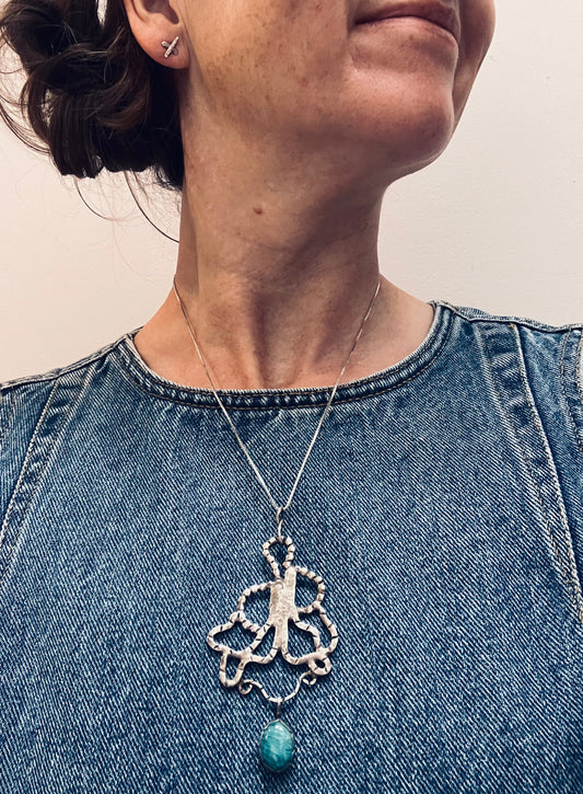 Artisan ‘one off’ handmade amazonite pendant