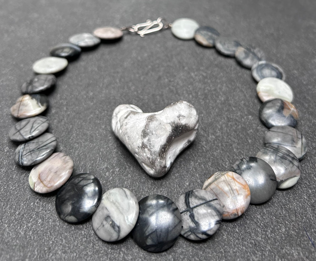 Picasso Stone & Sterling Silver Necklace - 2009