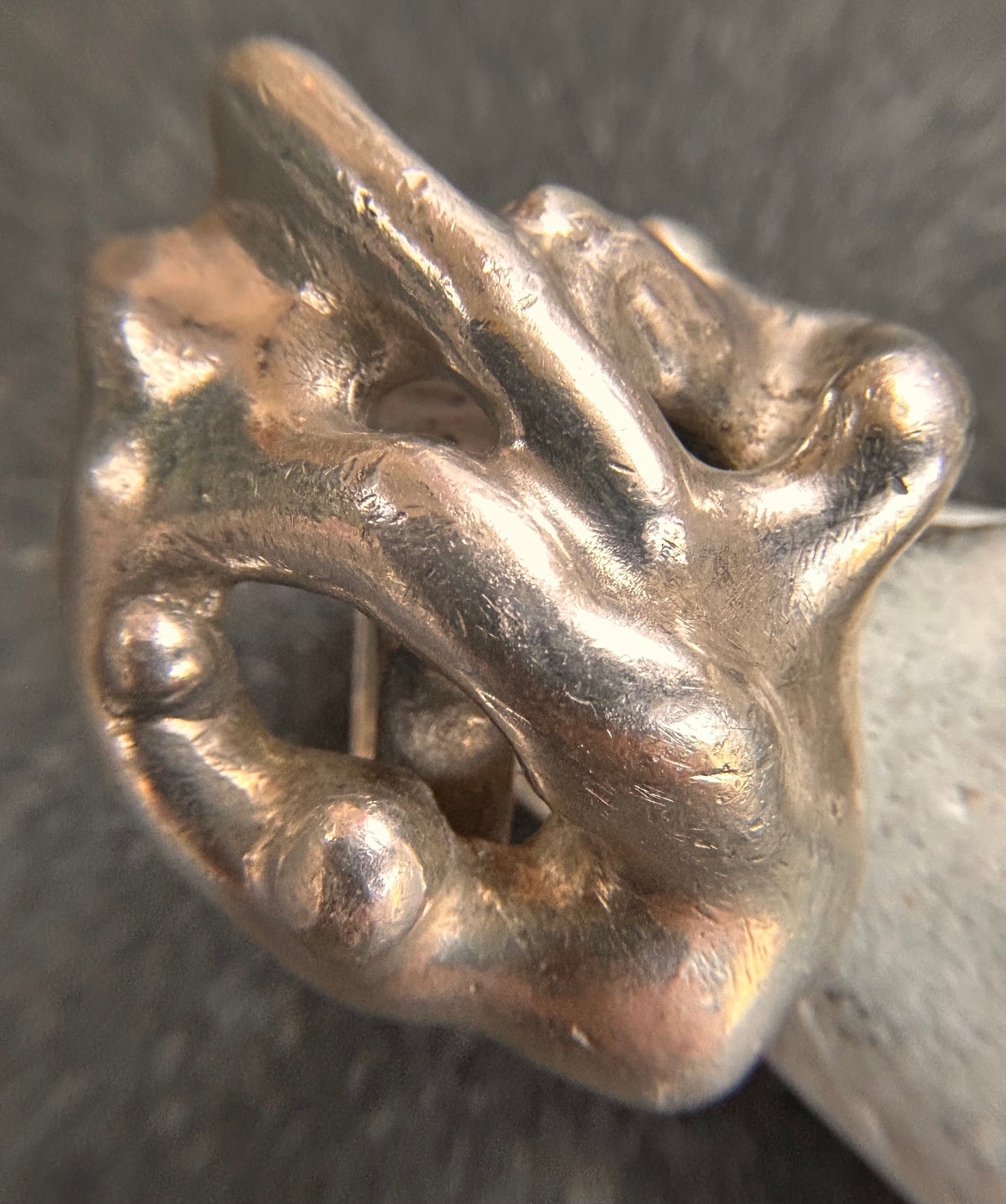 Amazing statement heavy vintage sterling silver ring
