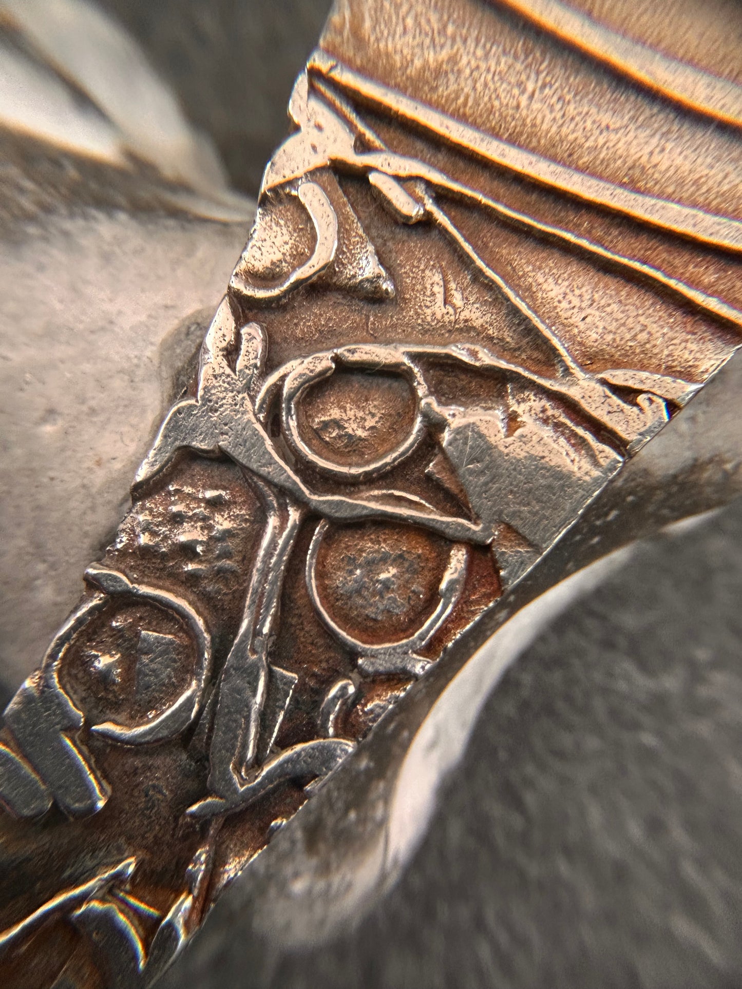 Absolutely unique and beautifully crafted vintage sterling silver artisan earrings