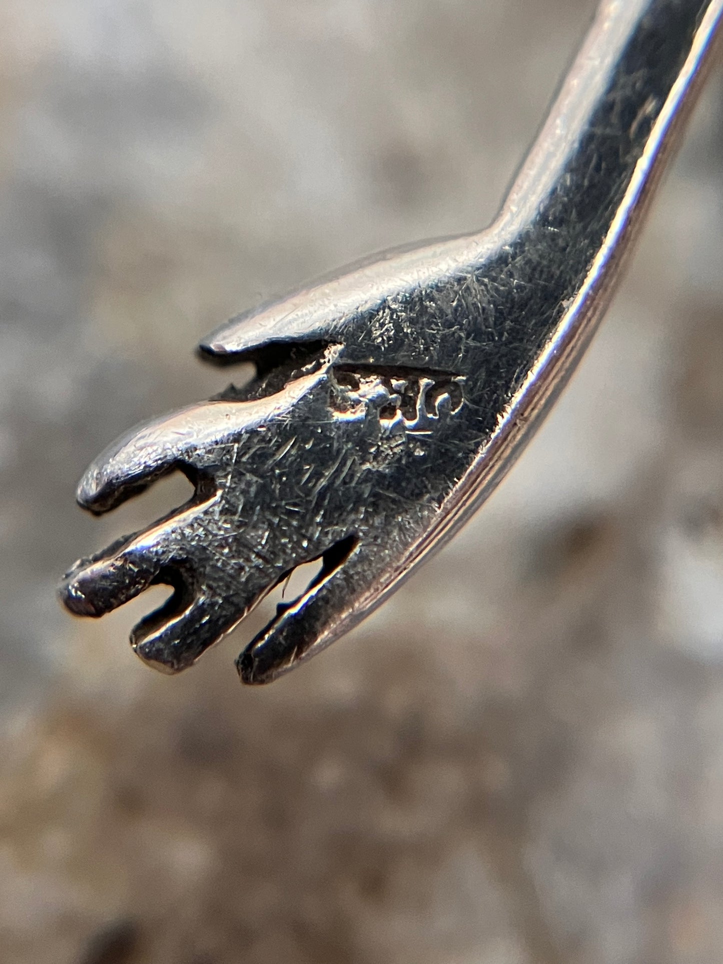 Vintage sterling silver frog earrings.