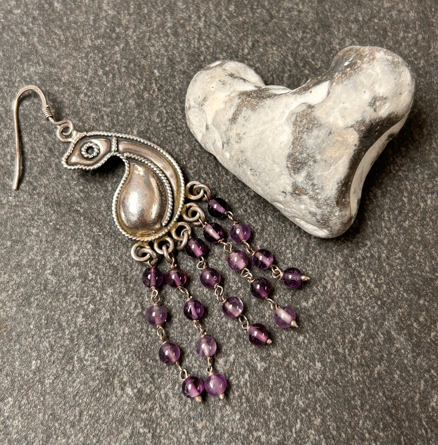 These fantastically fun vintage sterling silver bird earrings