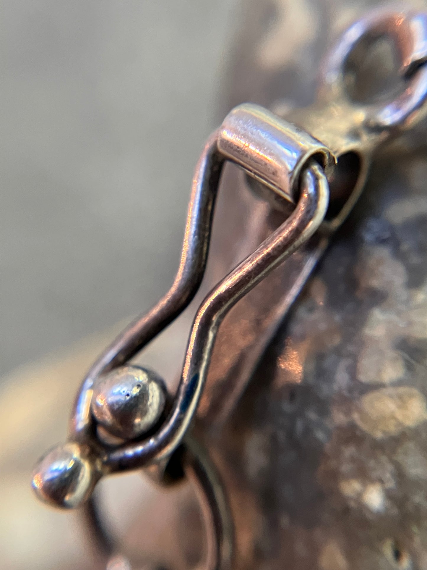 Vintage sterling silver and lapis bracelet.