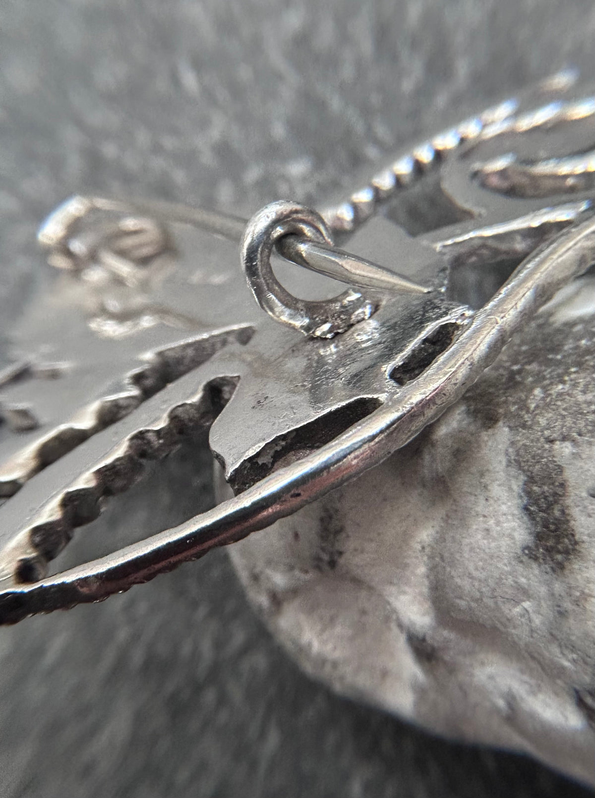 Beautiful Artisan Silver & Abalone Bird Brooch