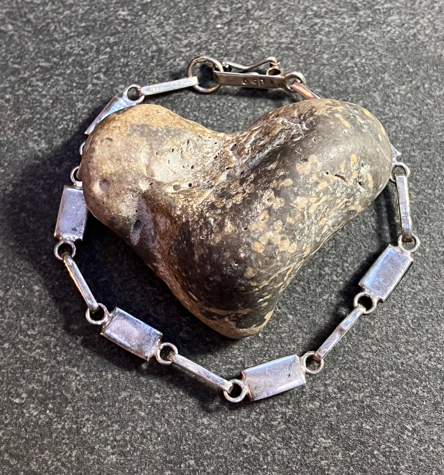 Vintage sterling silver and lapis bracelet.